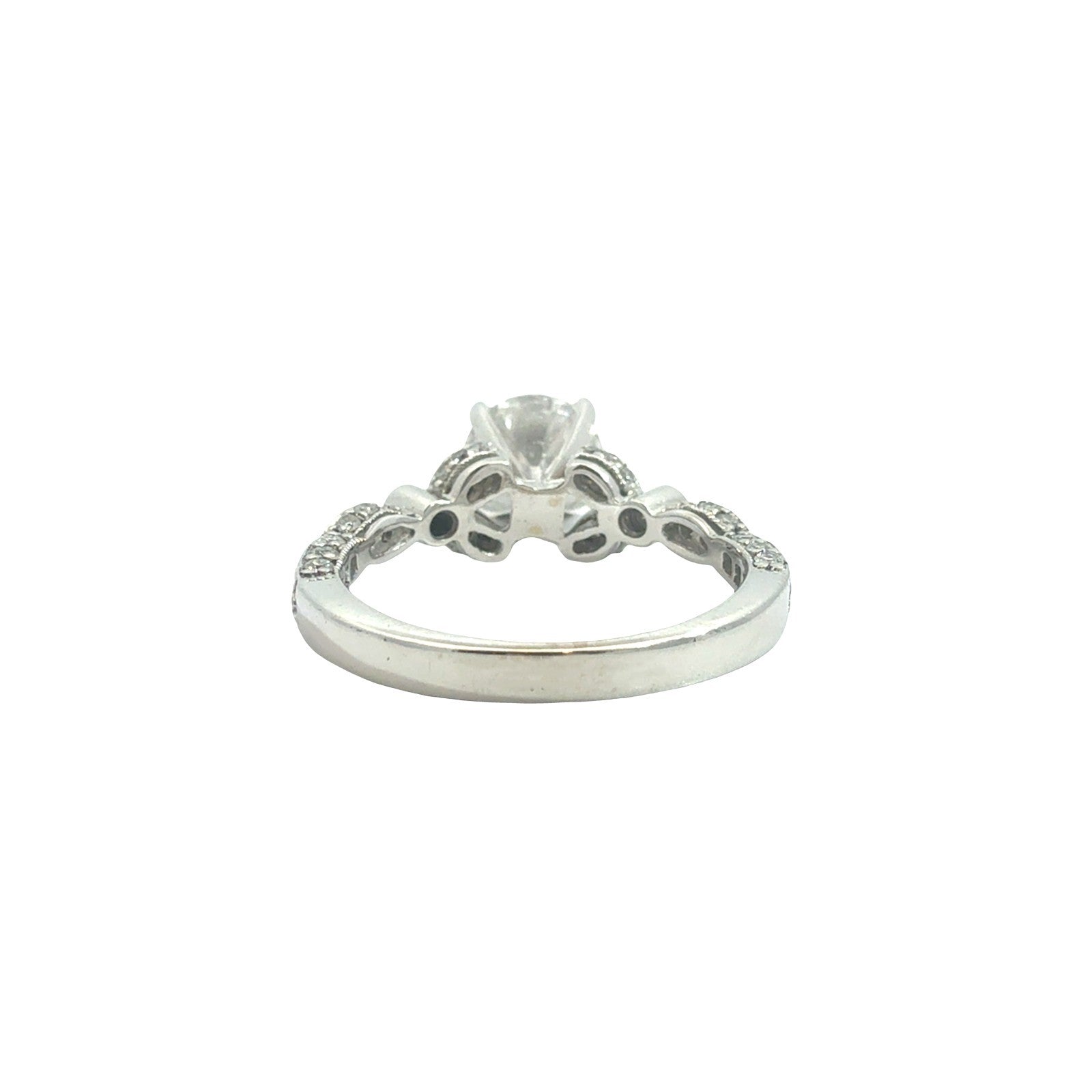 18k White Gold 2.03cttw(1.56tcw) Diamond Vintage-Inspired Engagement Ring 3