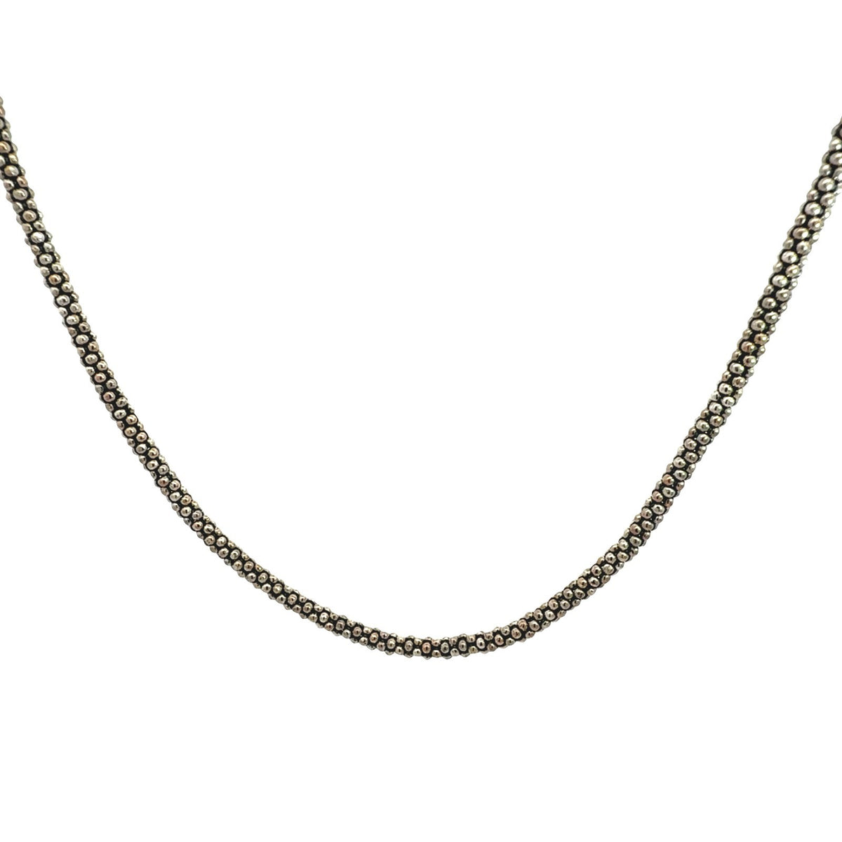 Lagos Sterling Silver Caviar Necklace3
