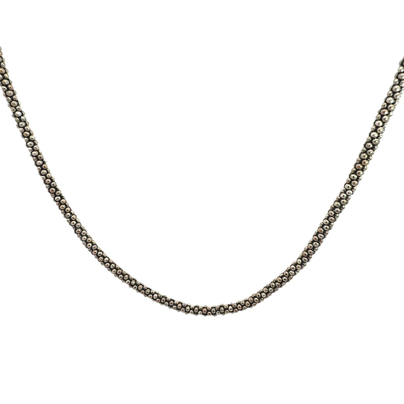 Lagos Sterling Silver Caviar Necklace3