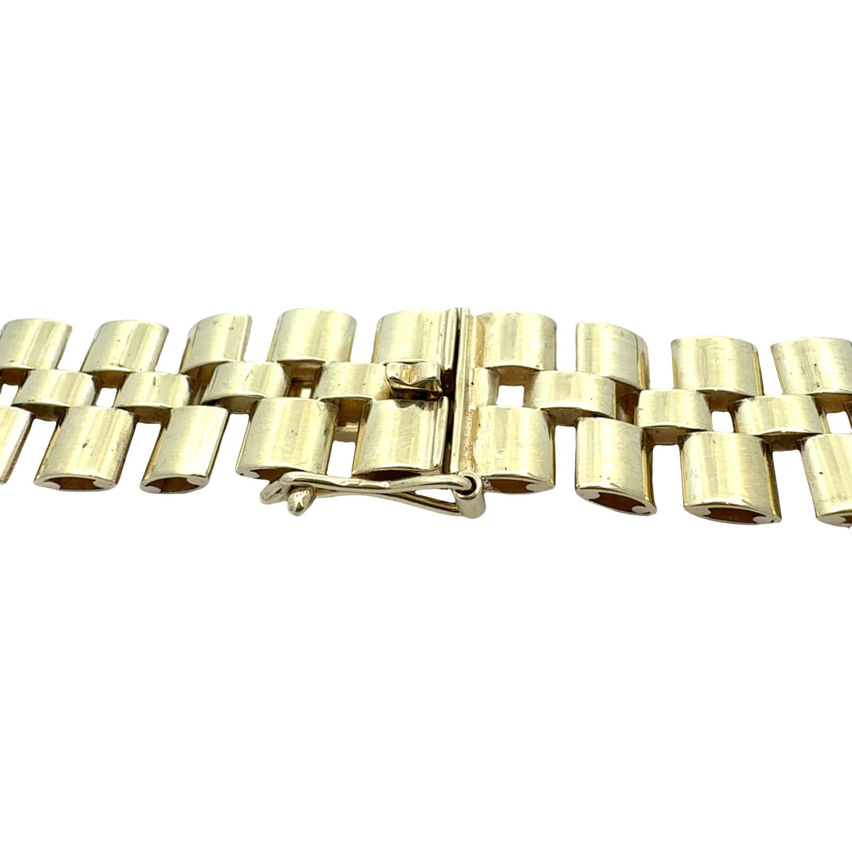 14k Yellow Gold Watch-Style Presidential Link Chain Necklace 16.5"5