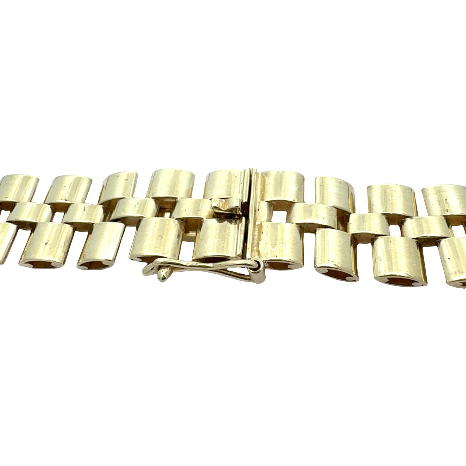 14k Yellow Gold Watch-Style Presidential Link Chain Necklace 16.5"5