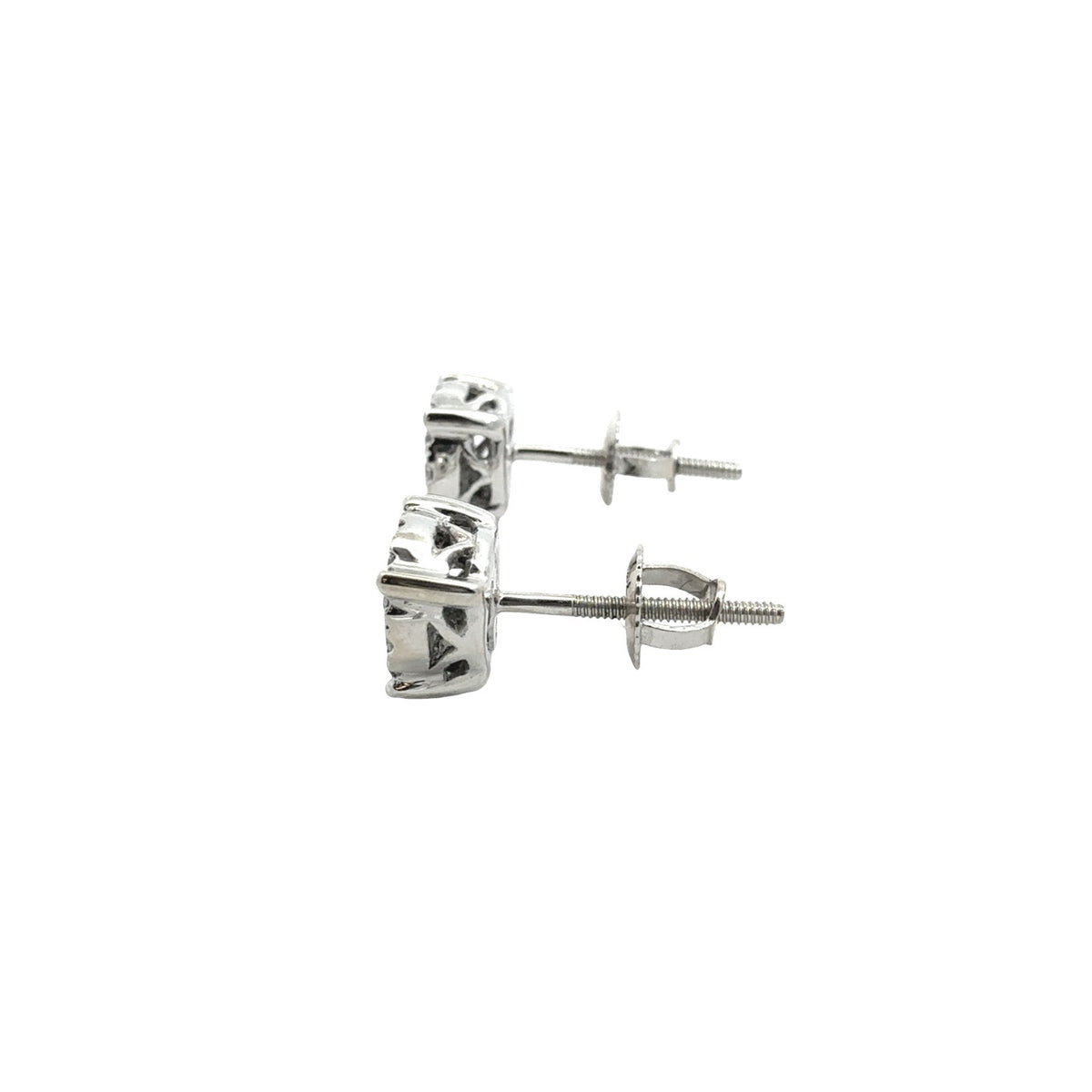 14k White Gold 0.26cttw Diamond Cluster Stud Earrings5