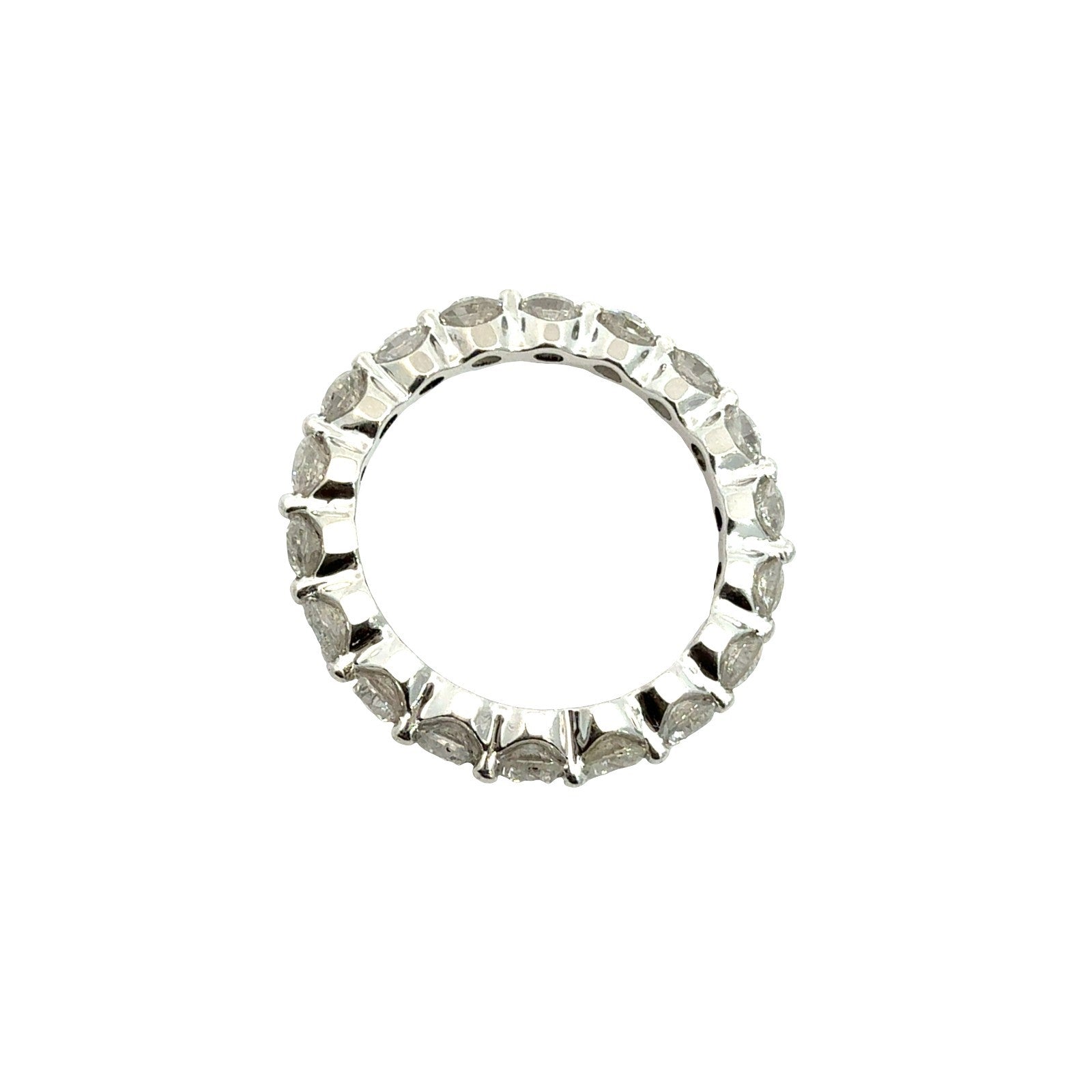 14k White Gold 1.80cttw Diamond Eternity Band Ring Size 61