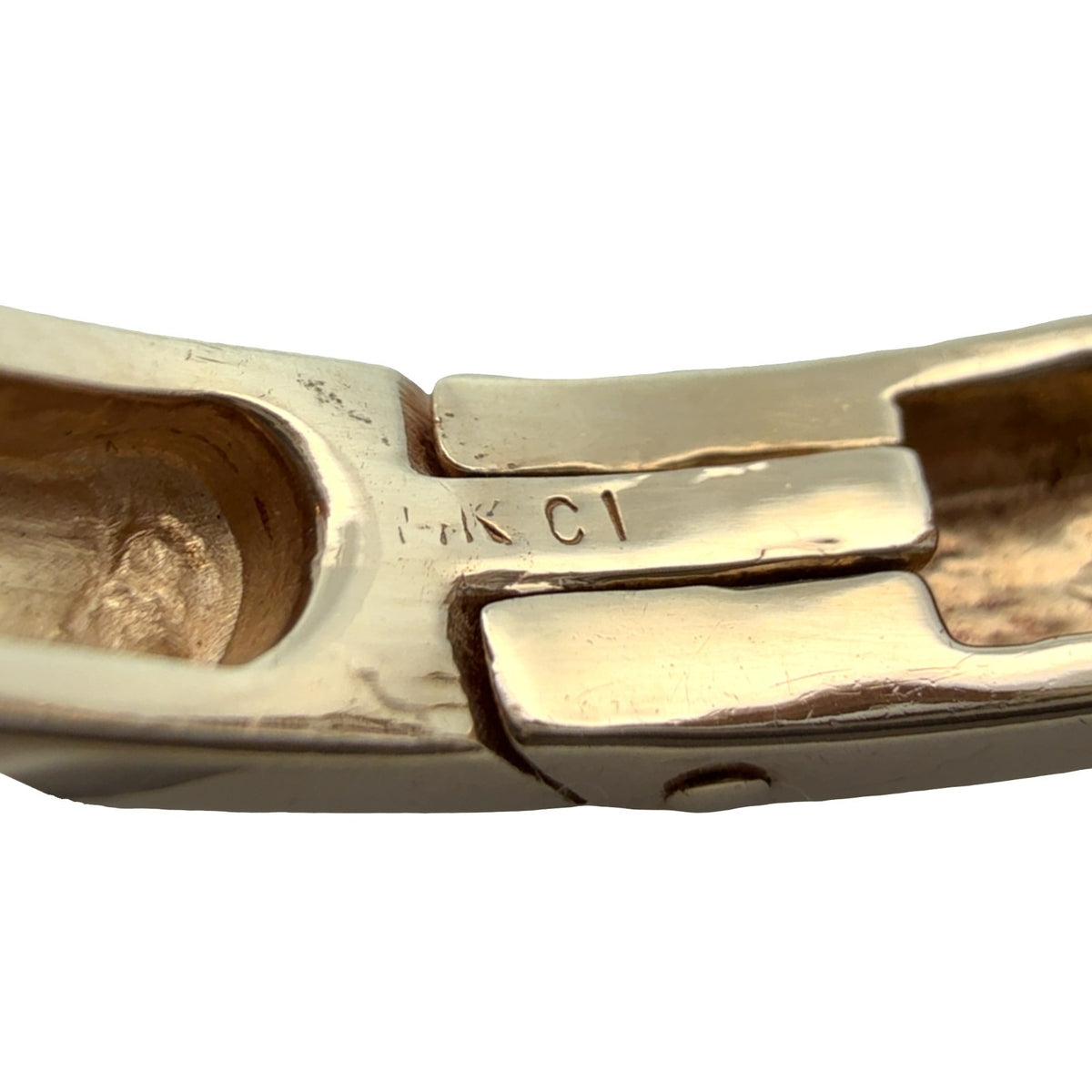 14k Yellow Gold Bangle with Round Double Channel Diamonds6