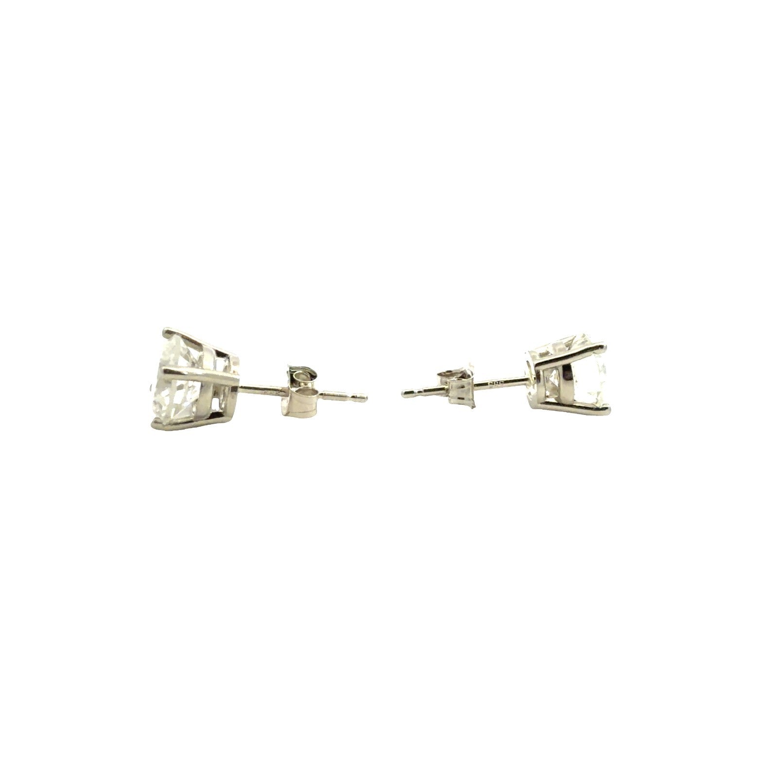 NEW 14k White Gold Round Brilliant 1.83cttw Diamond Stud Earrings3