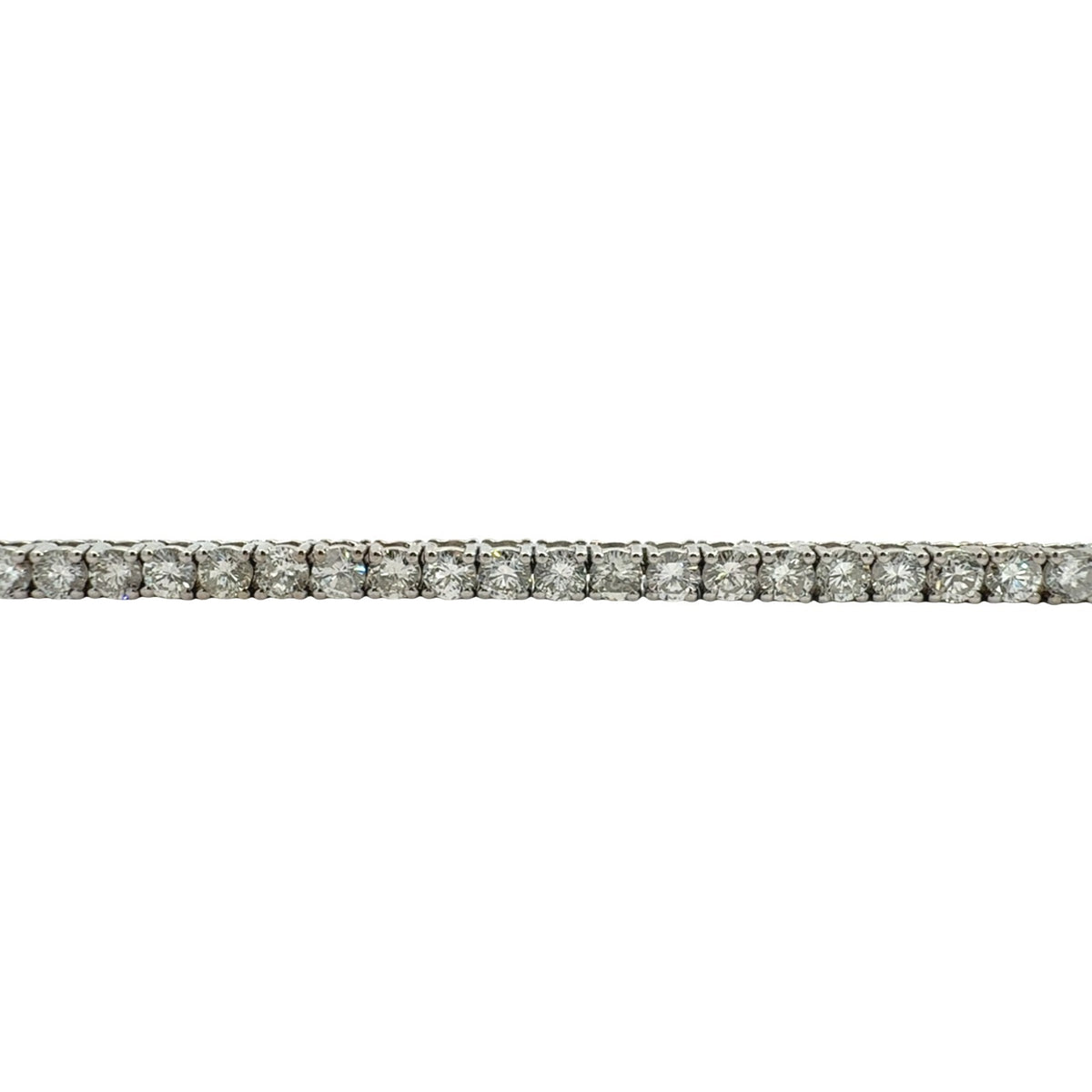 NEW 14k White Gold 10.35cttw Diamond Tennis Necklace 16"2