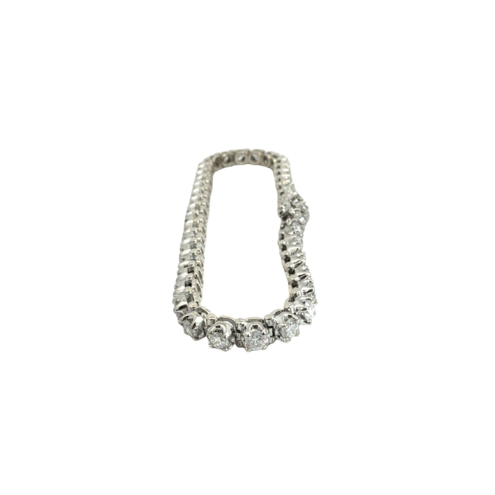 14k White Gold & 5.04cttw Diamond Tennis Bracelet 7"3