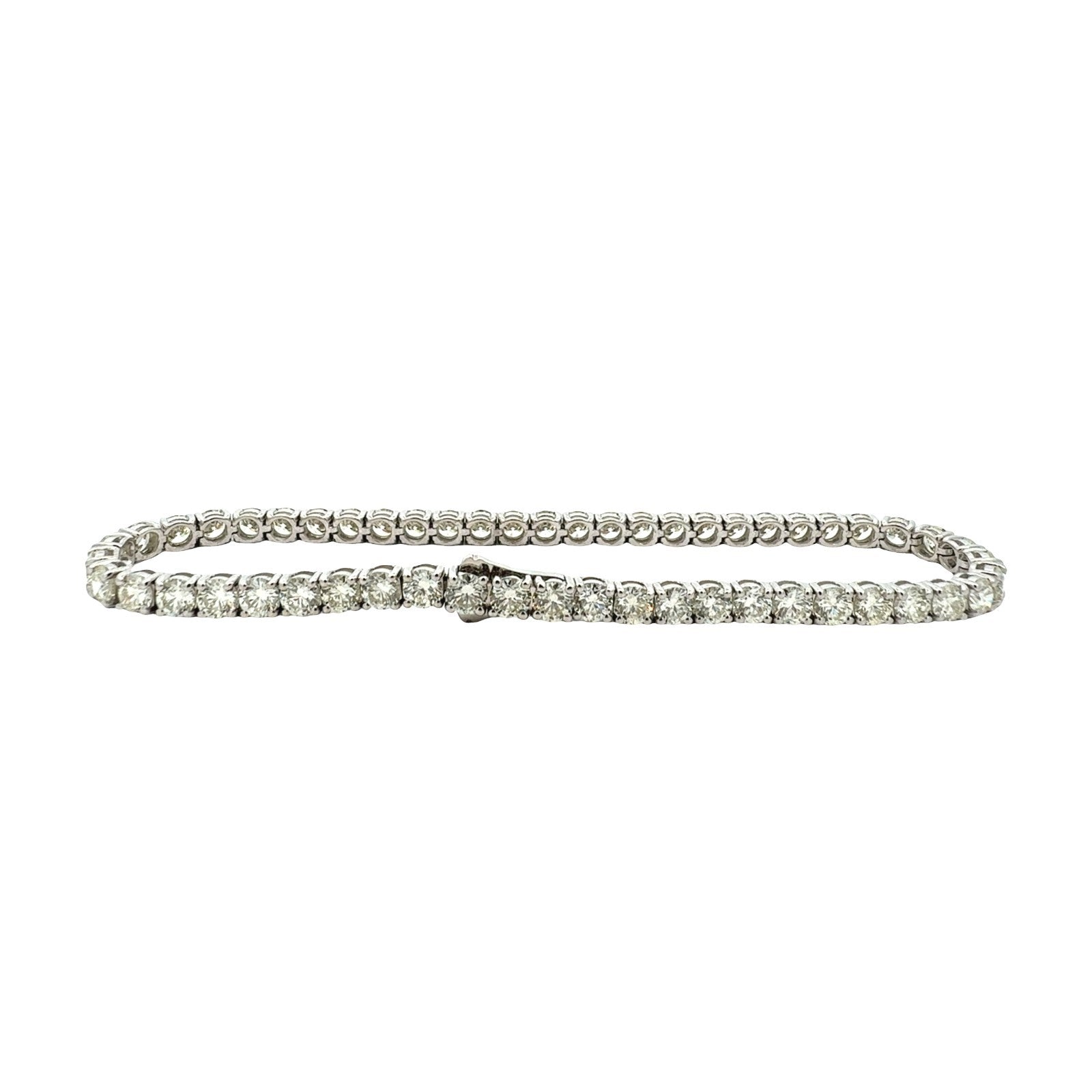 14k White Gold 8.75cttw Diamond Tennis Bracelet 7.5"3