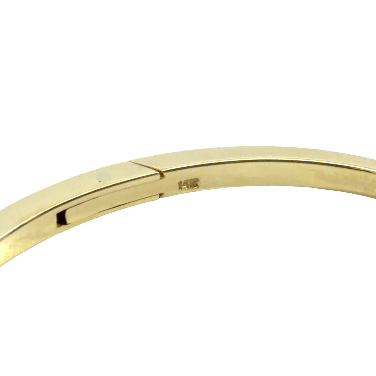 14k Multi-Tone Gold 0.40cttw Three Diamond Hinged Bangle Bracelet5