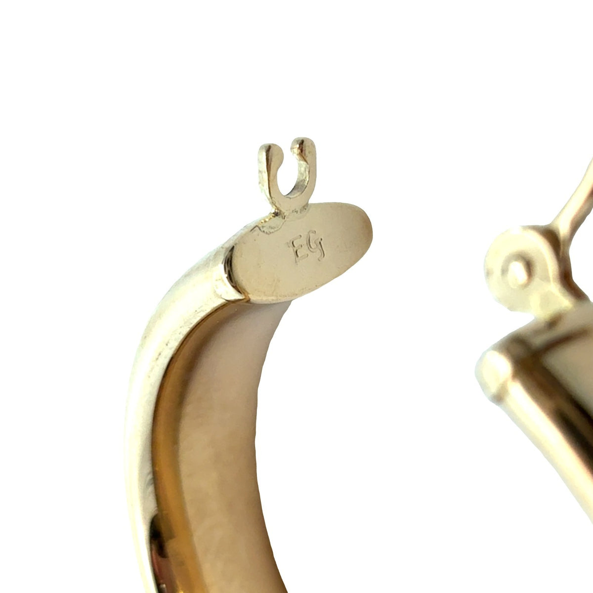 Estate 14k Yellow Gold Hoop Earrings5