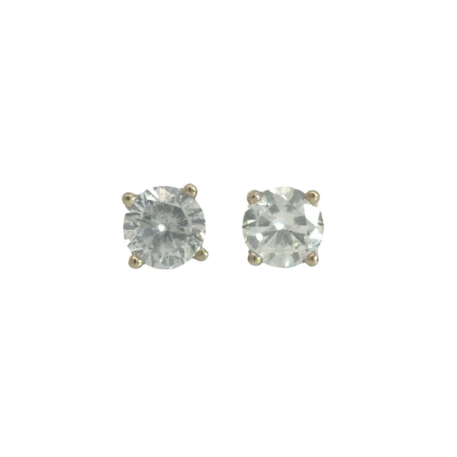 14k White Gold 0.59cttw Diamond Stud Earrings0