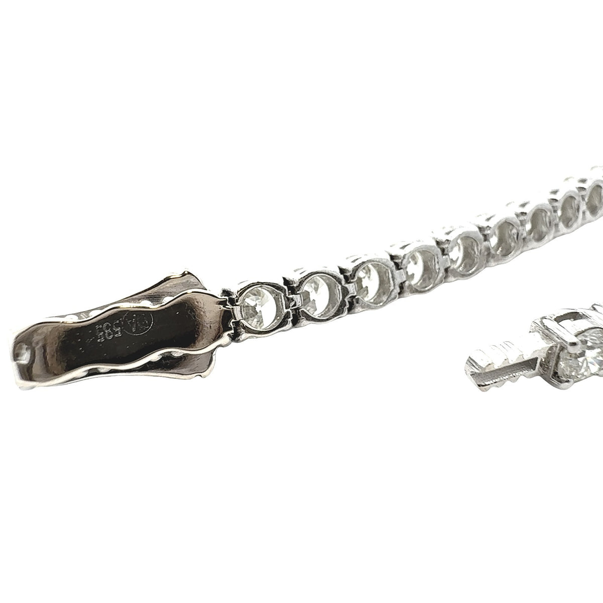 14k White Gold 8.75cttw Diamond Tennis Bracelet 7.5"5