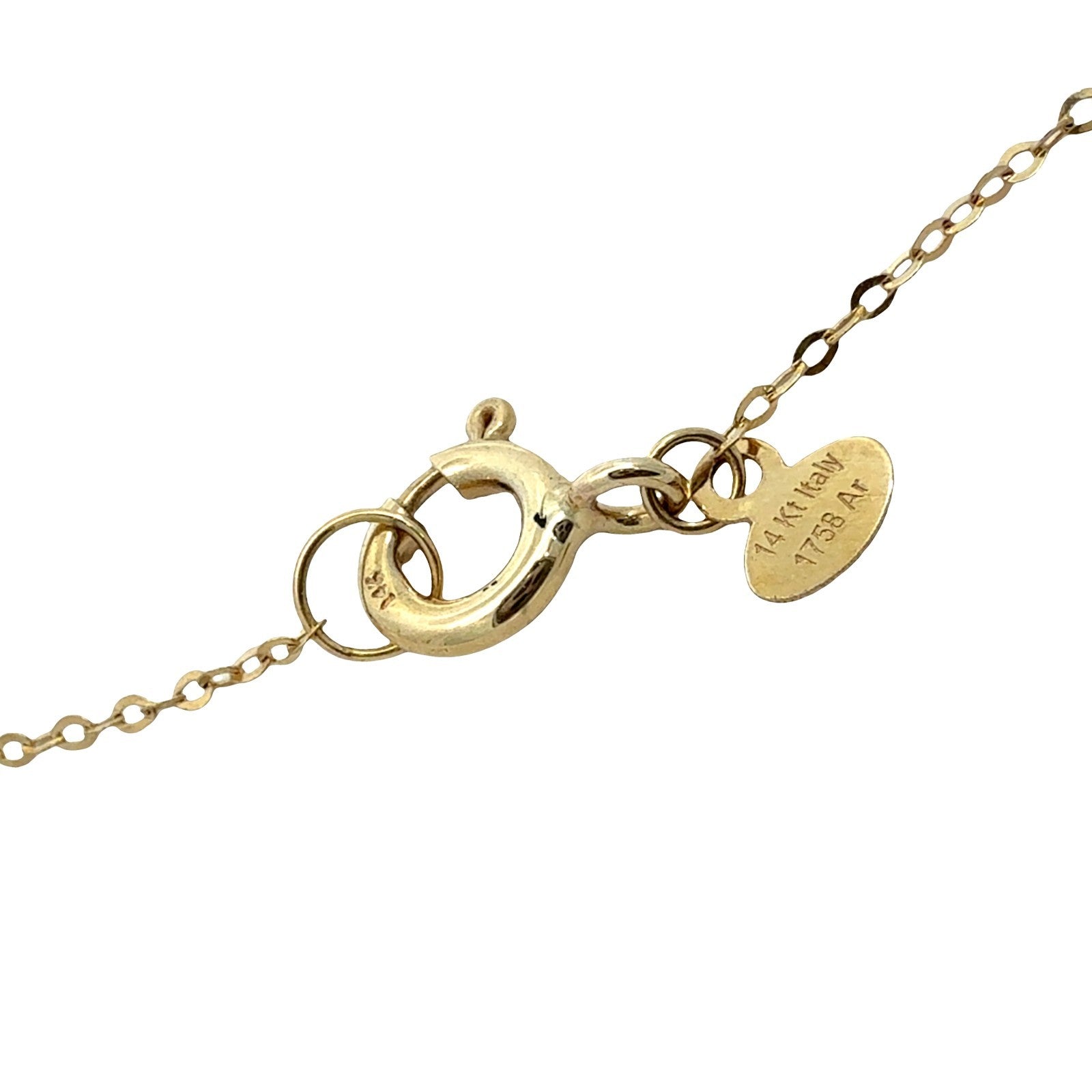 14k Yellow Gold Floral Openwork Padlock Pendant Neclace6