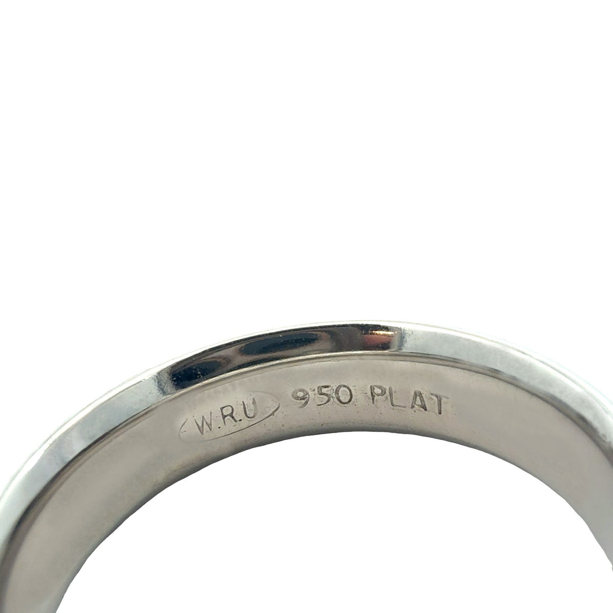 Men's Platinum Grooved Wedding Band4
