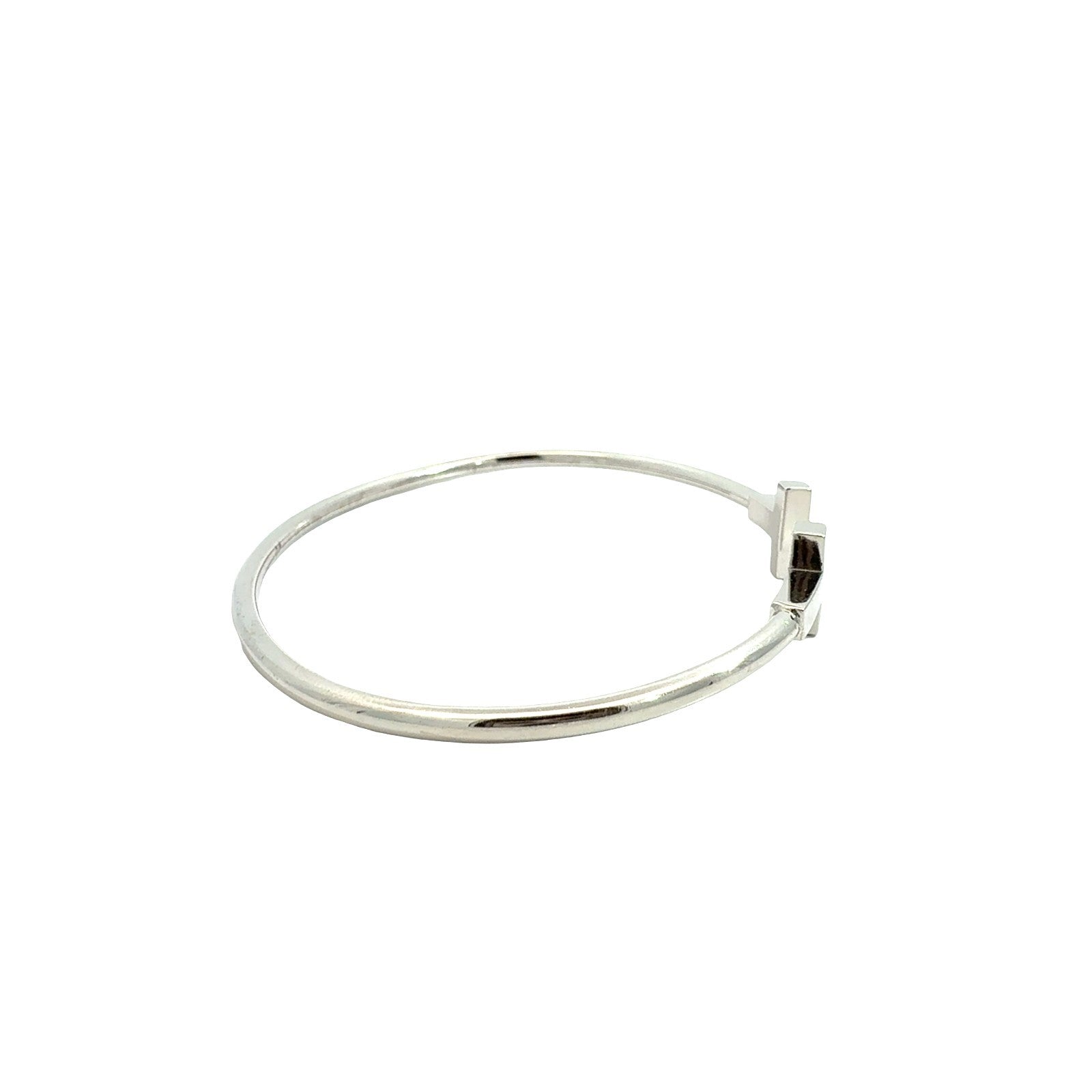 Tiffany & Co. 18k White Gold Tiffany T Wire Cuff Bracelet2