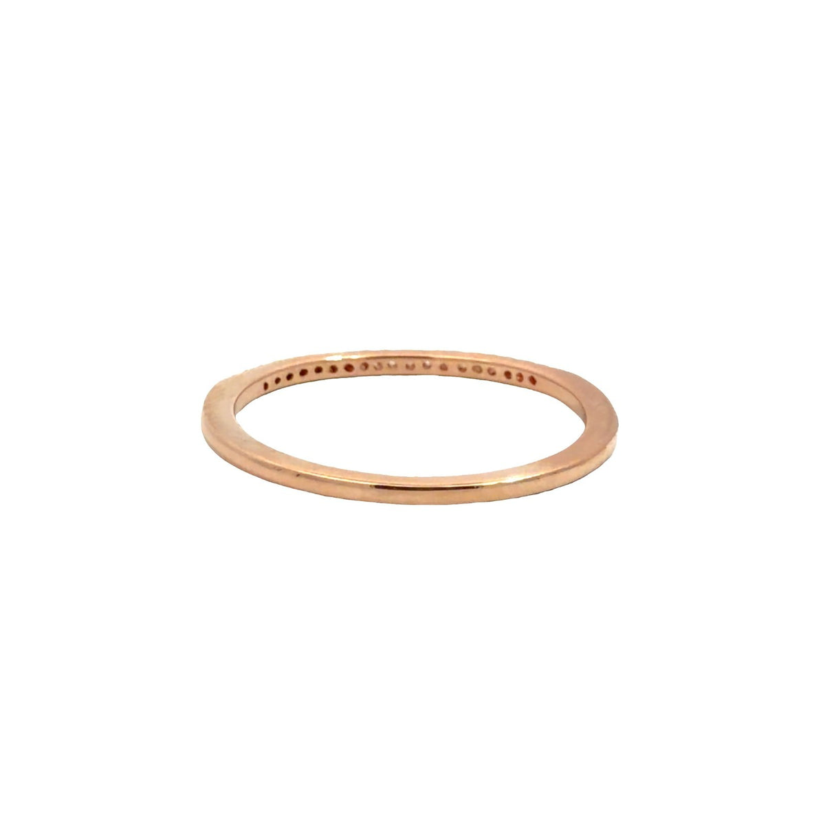 14k Rose Gold (0.08ctw) Diamond Half Eternity Ring2