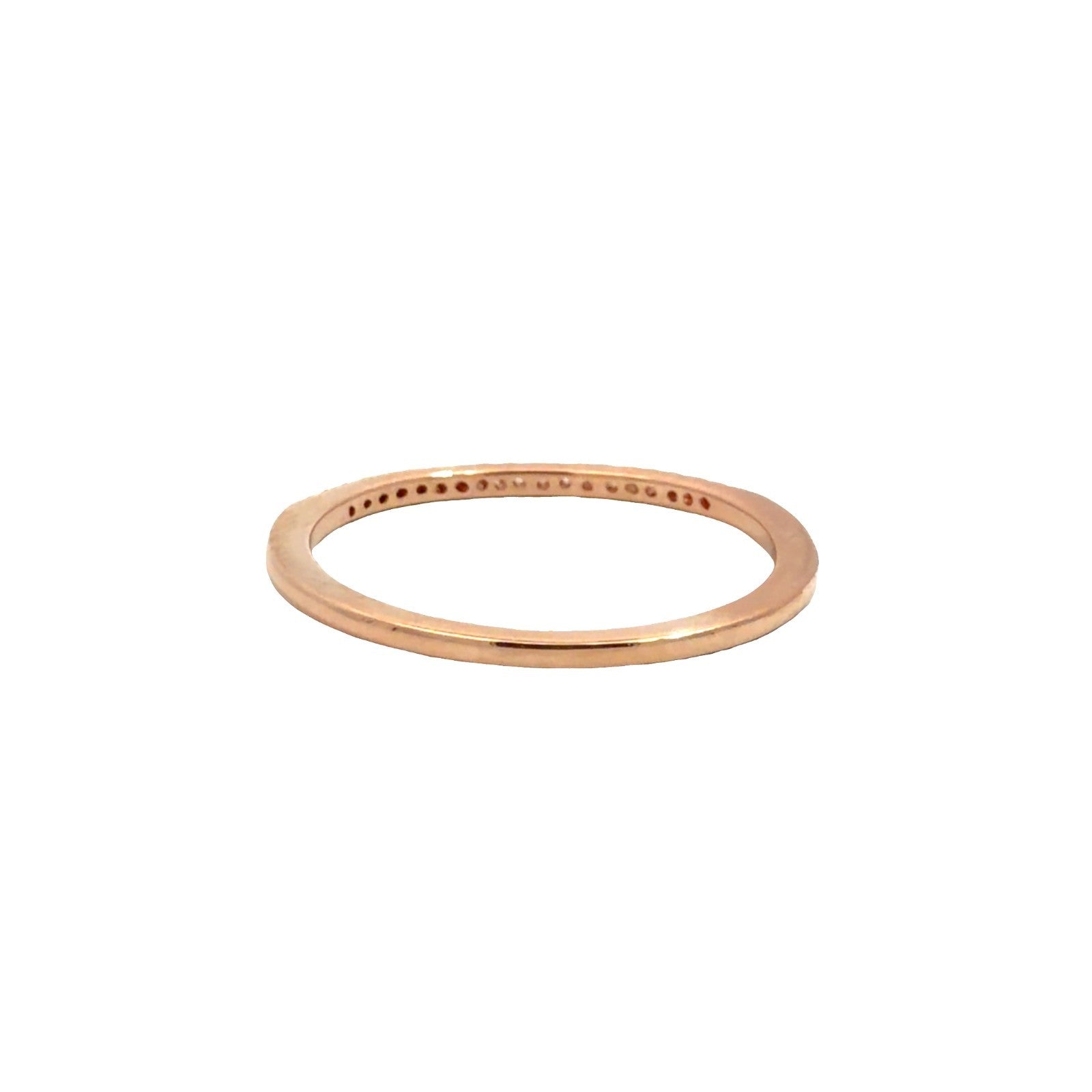 14k Rose Gold (0.08ctw) Diamond Half Eternity Ring2
