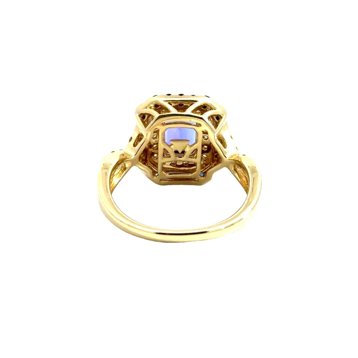 Le Vian 14k Yellow Gold Sapphire Diamond & 1.58tcw Emerald Cut Tanzanite Ring2
