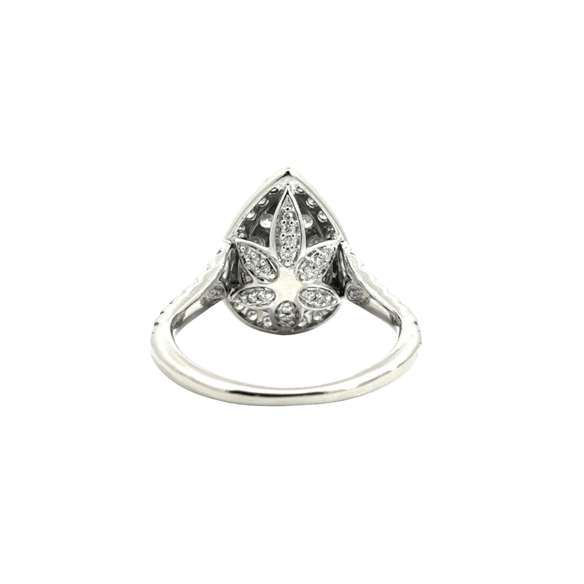14k White Gold Pear Double Halo 1.93cttw Diamond Bridal Set4