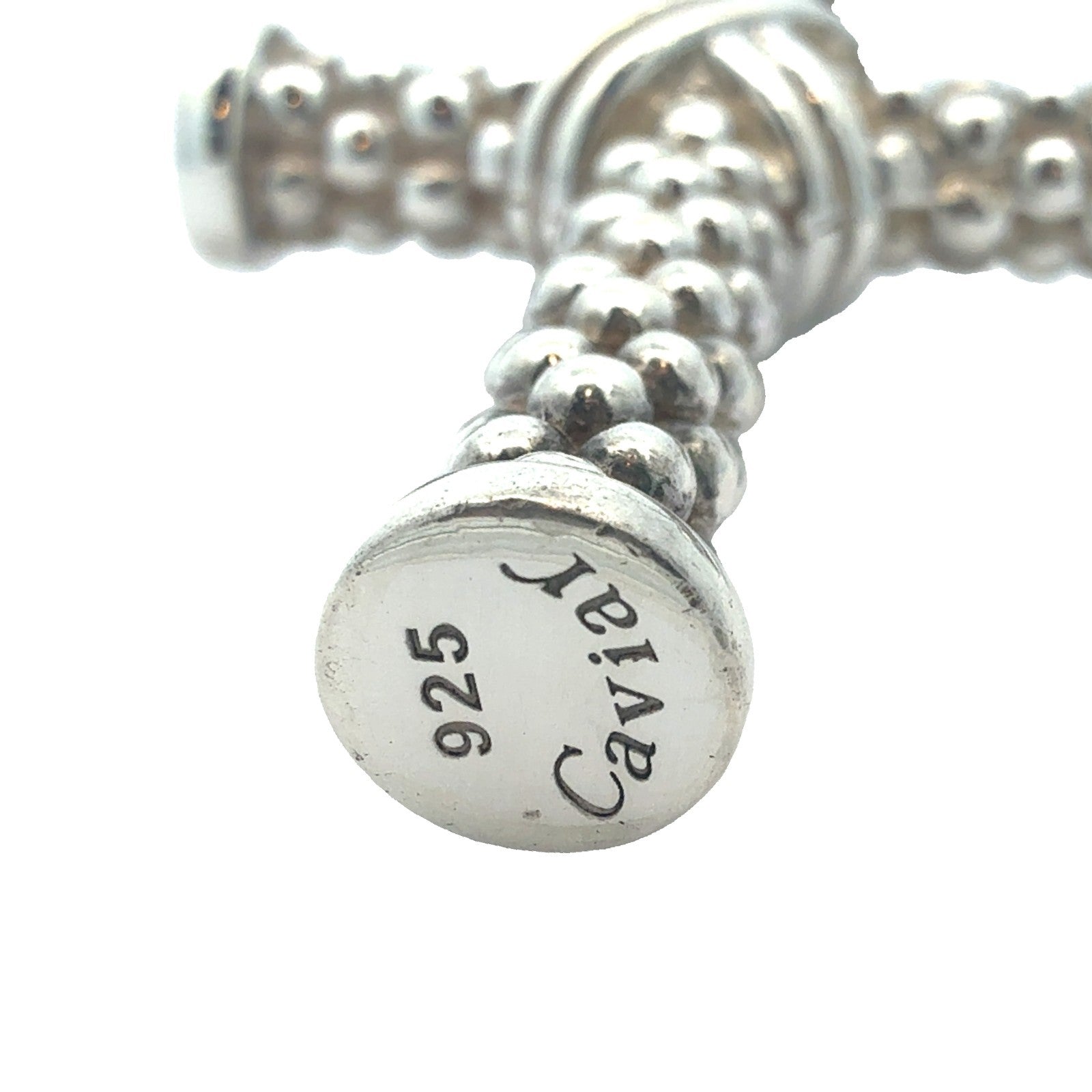 Lagos Sterling Silver Caviar Beaded Cross Pendant6