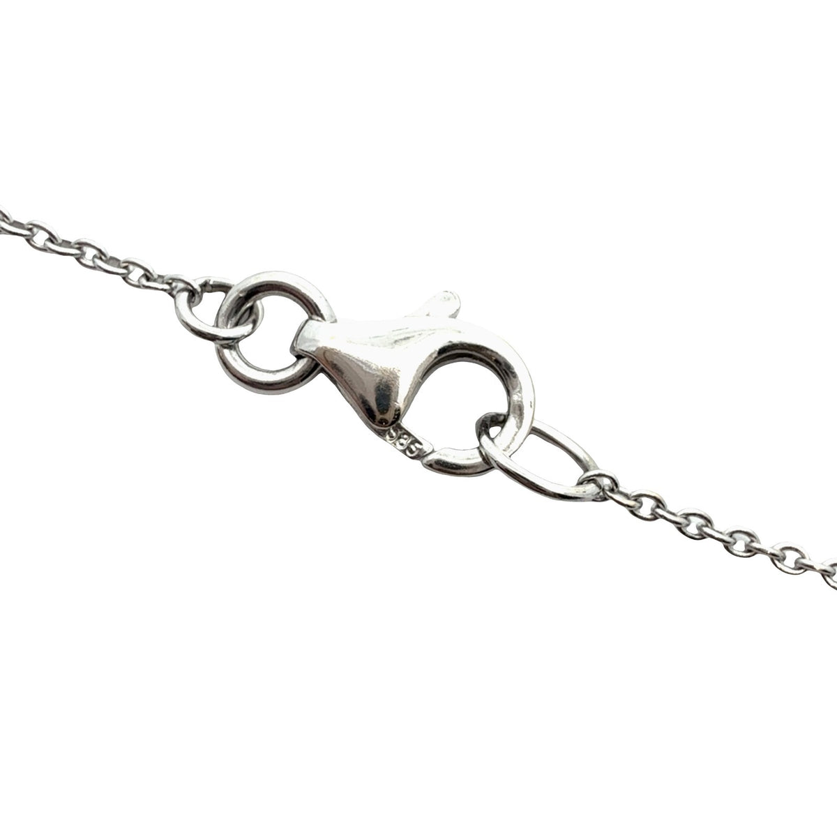 14k White Gold 0.37cttw Diamond Curved Bar Necklace 18"6
