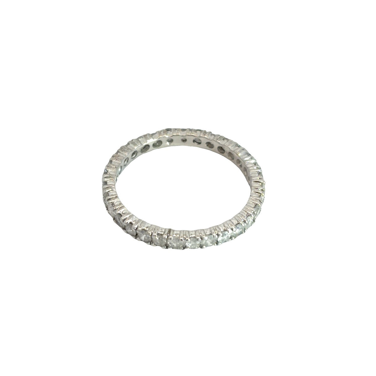 14K White Gold Diamond 1.01ctw Eternity Band Ring1
