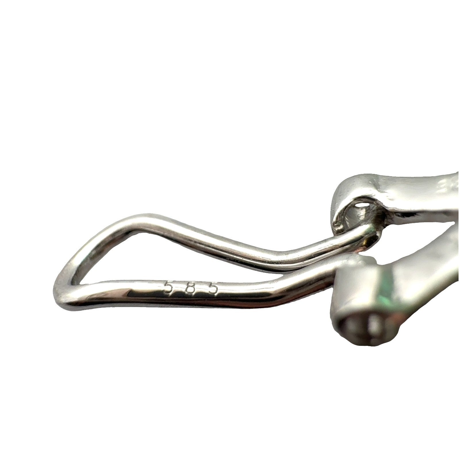 14k White Gold 1.86ctw Emerald and 0.32ctw Diamond Earrings4