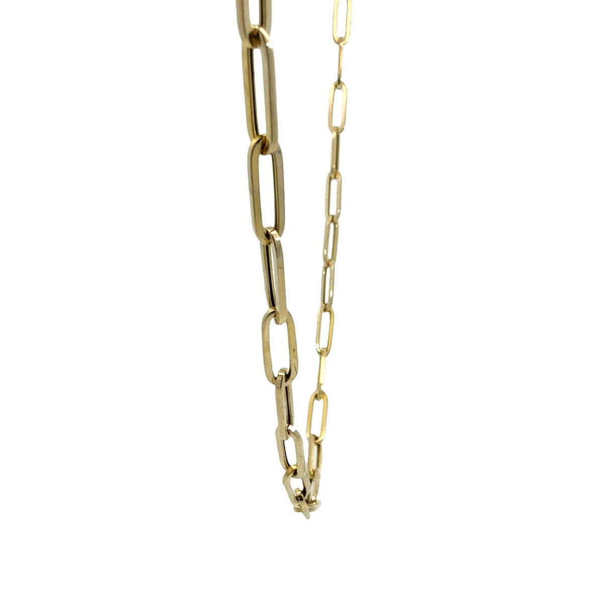 10k Yellow Gold Paperclip Link Chain Necklace 24"3
