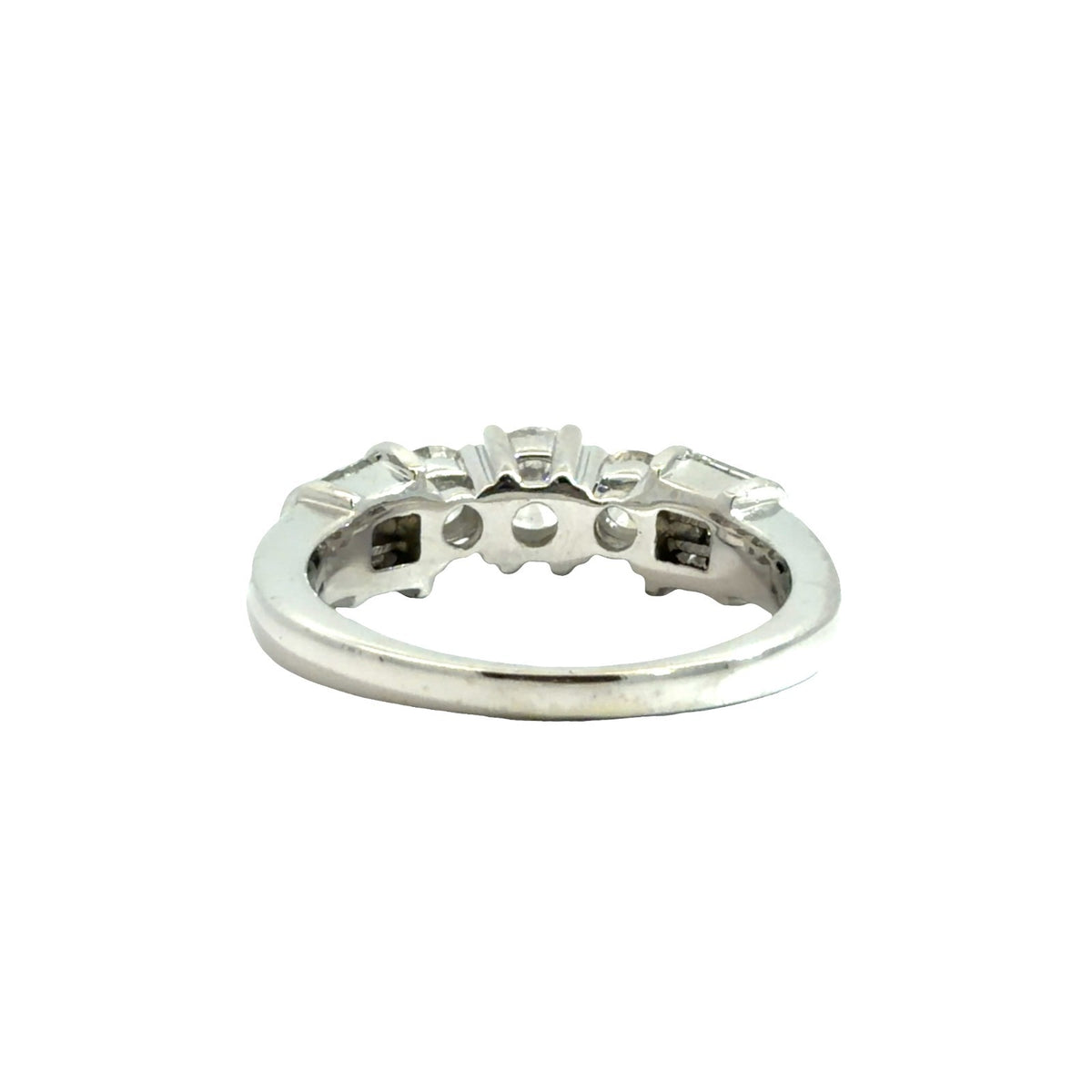 14k White Gold 1.59cttw Three Stone Diamond Engagement Ring Size 64