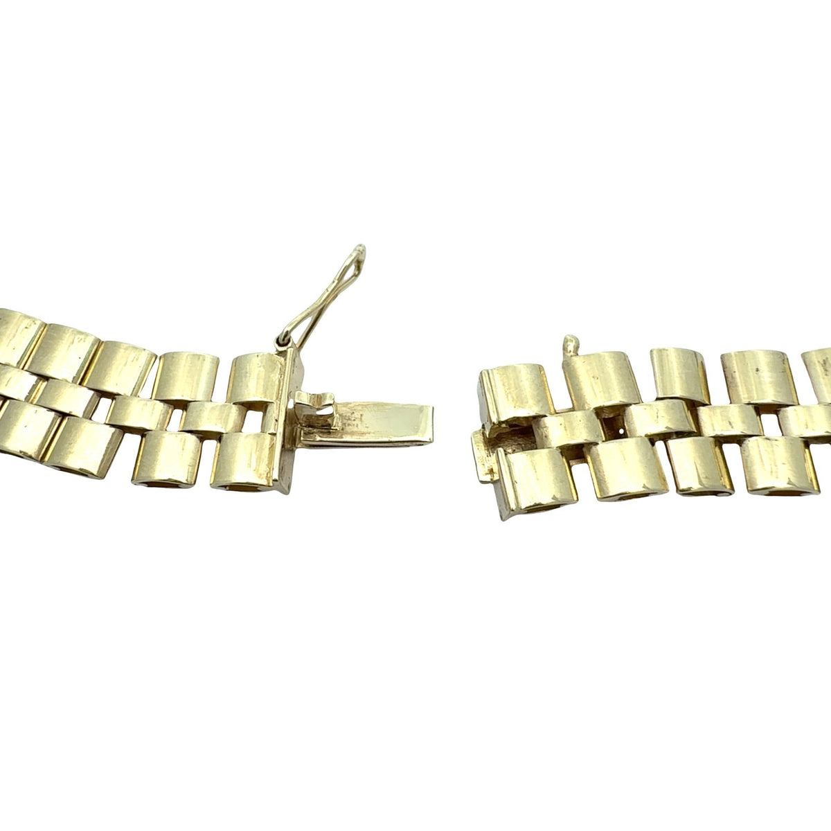 14k Yellow Gold Watch-Style Presidential Link Chain Necklace 16.5"6