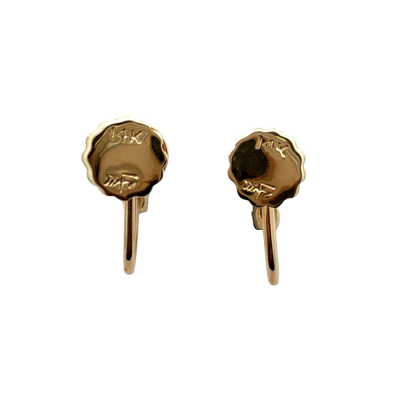 14k Yellow Gold Pearl and 0.24cttw Sapphire Screwback Clip-On Earrings5