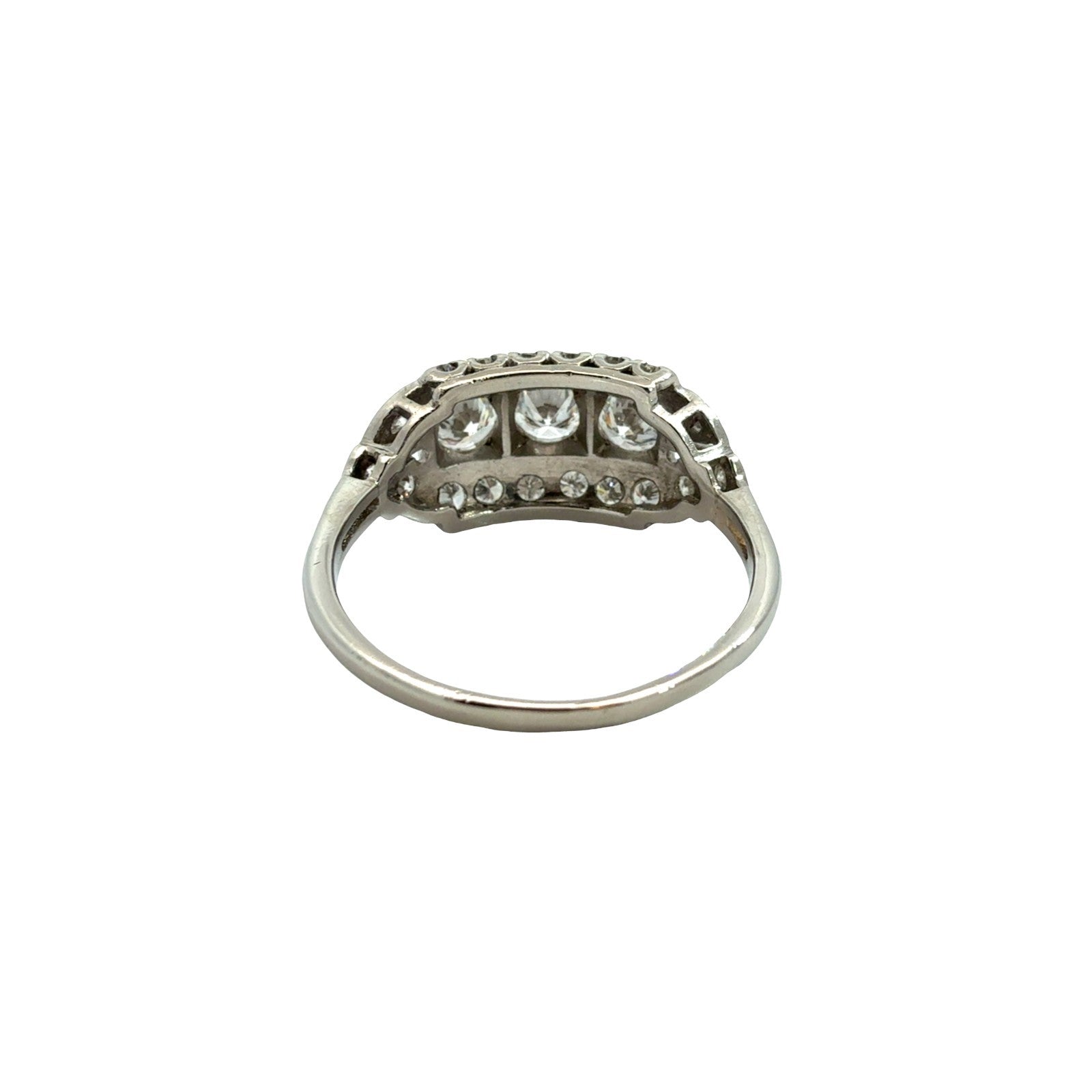 Vintage Platinum Multi-Stone 1.57cttw Diamond Engagement Ring Size 8.253