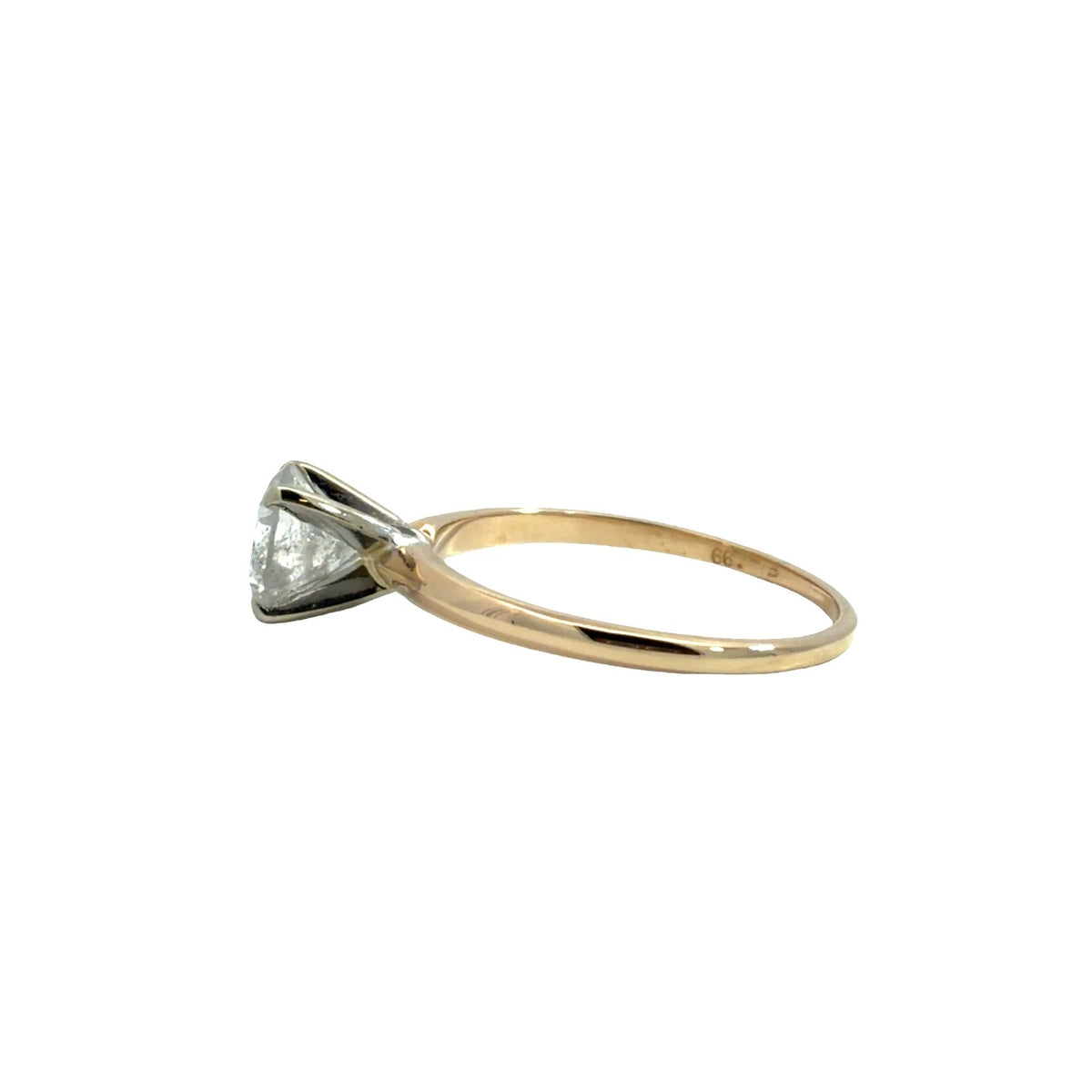 Vintage 14k Multi-Tone Gold 0.99TCW Diamond Engagement Ring Size 5.752