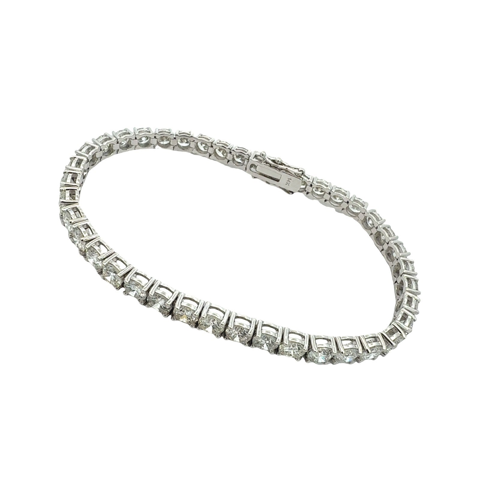 NEW 14k White Gold and 11.93cttw Diamond Tennis Bracelet0