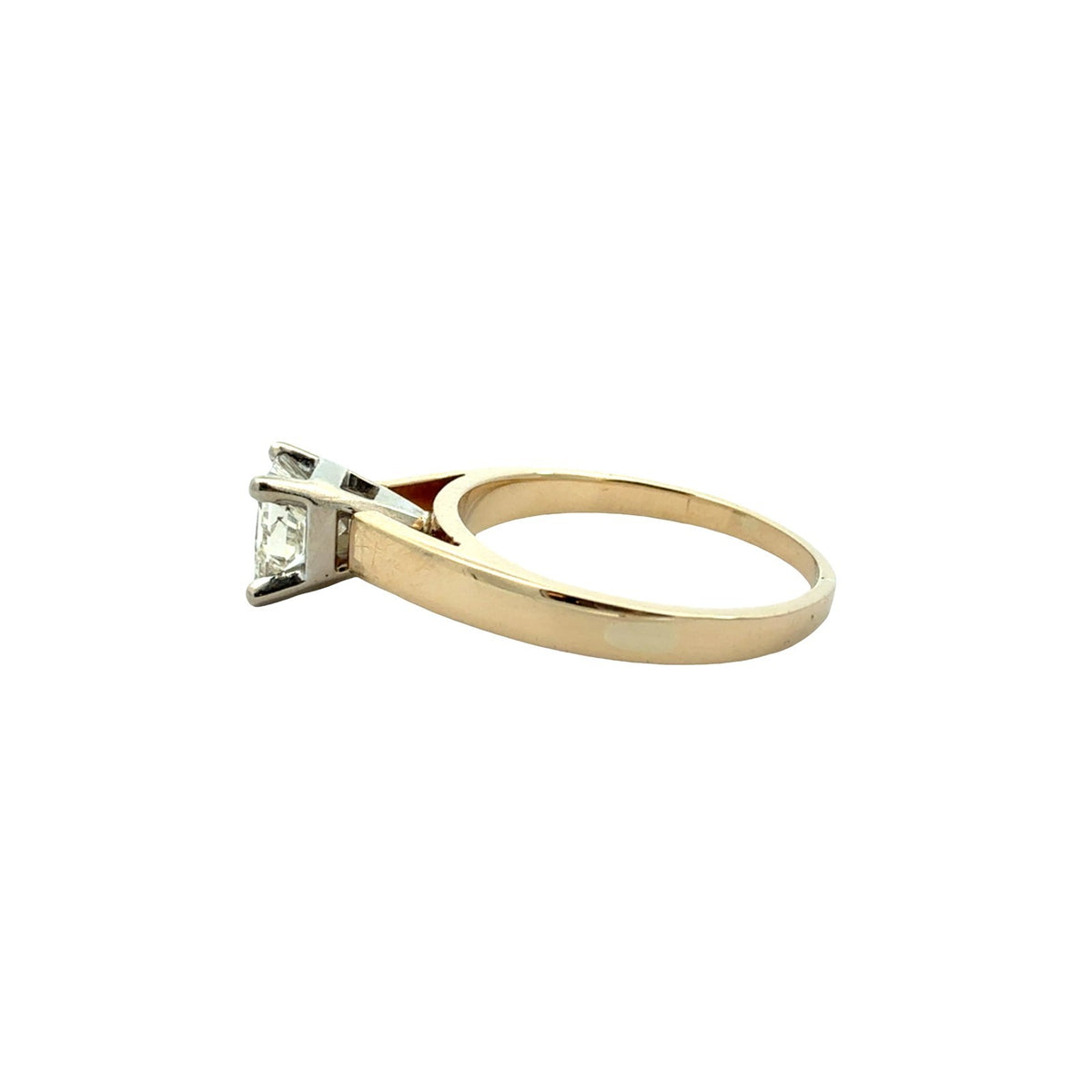14k Yellow Gold Princess-Cut 0.80tcw Diamond Solitaire Engagement Ring4