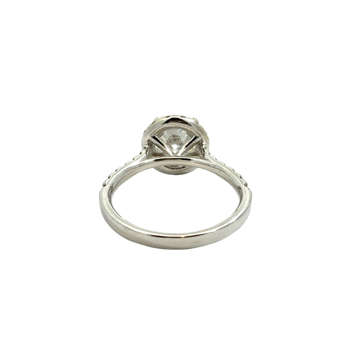 14k White Gold Round 2.37cttw (1.72tcw) Diamond Halo Engagement Ring3