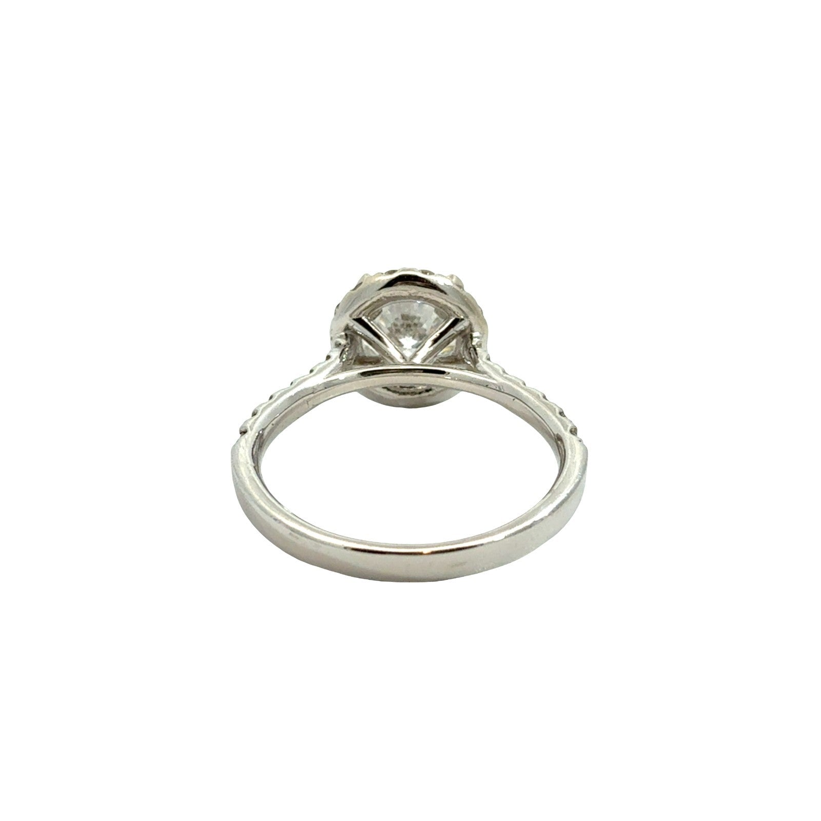 14k White Gold Round 2.37cttw (1.72tcw) Diamond Halo Engagement Ring3