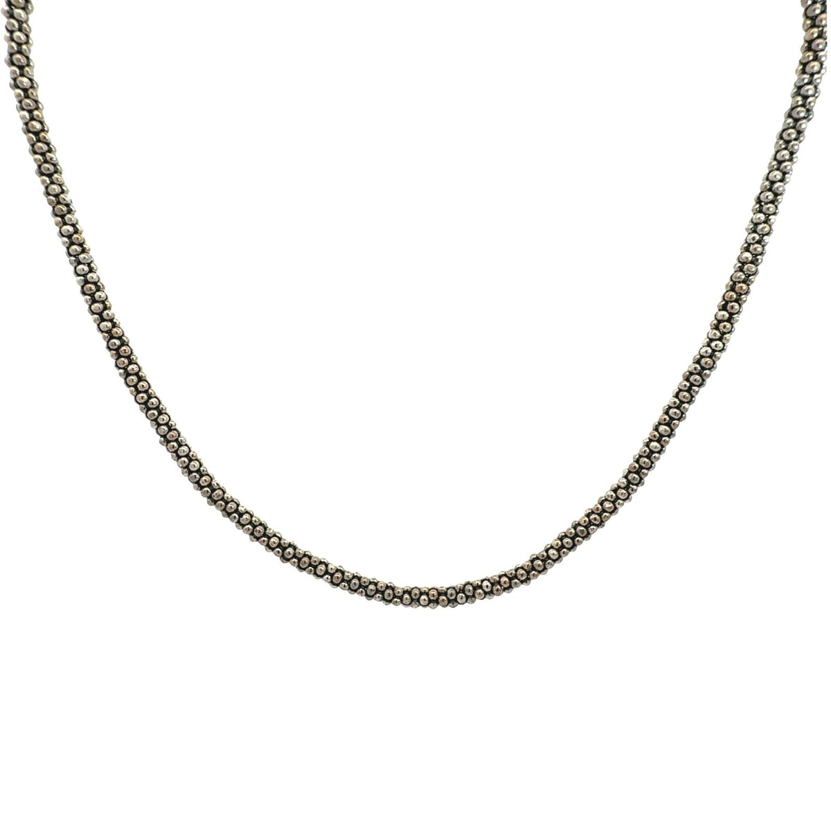 Lagos Sterling Silver Caviar Necklace1
