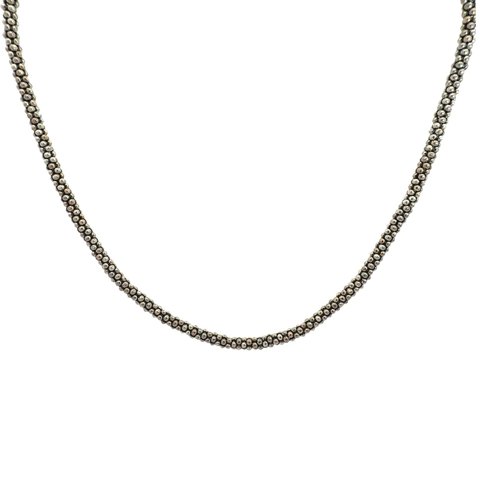Lagos Sterling Silver Caviar Necklace0
