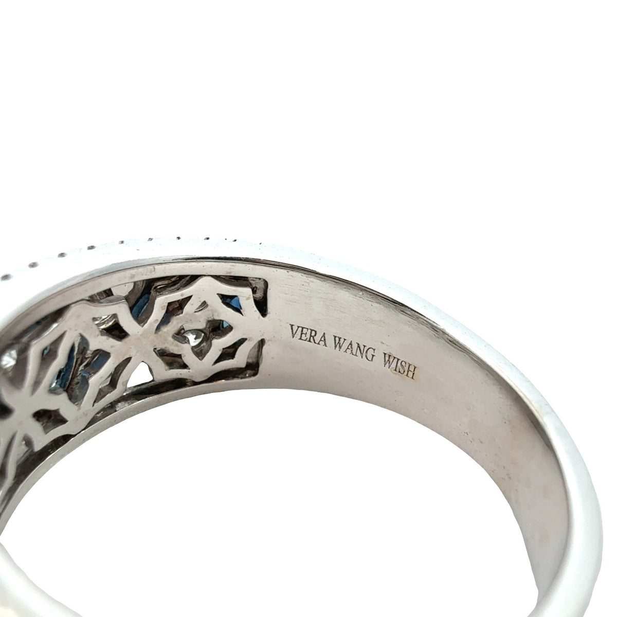 Vera Wang Wish 14k White Gold 0.80cttw Sapphire & 0.30cttw Diamond Band Ring6