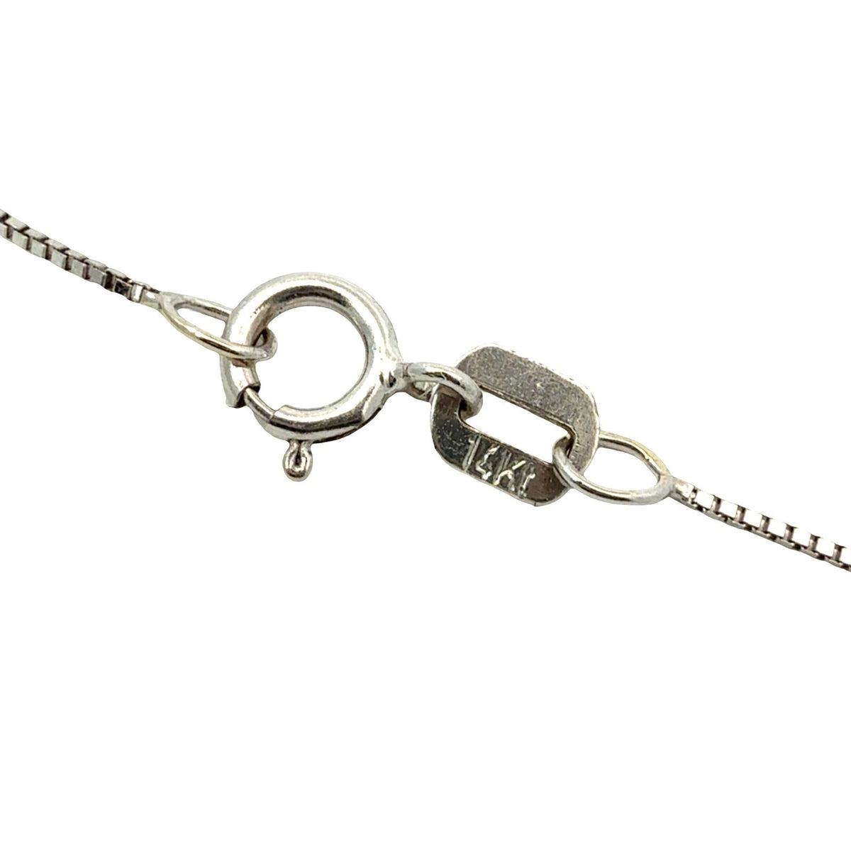 14k White Gold Solitaire 0.52ctw Diamond Pendant Necklace7