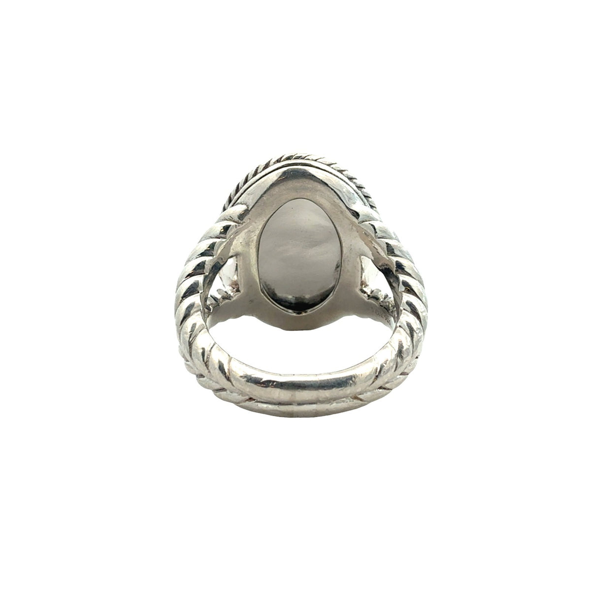 David Yurman Sterling Silver 0.21cttw Diamond Midnight Melange Cable Coil Ring4
