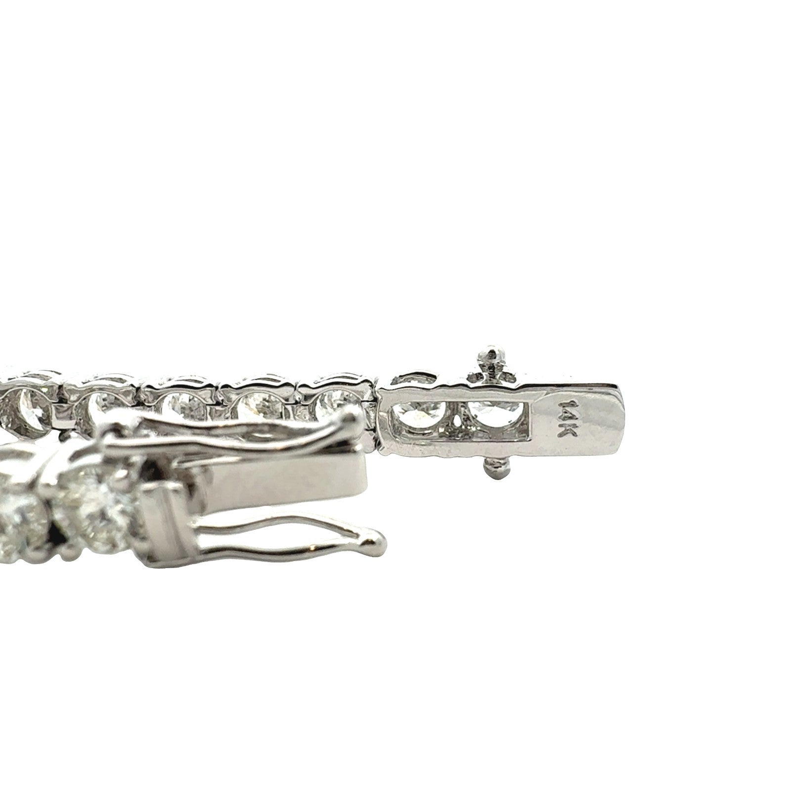 NEW 14k White Gold and 11.93cttw Diamond Tennis Bracelet5