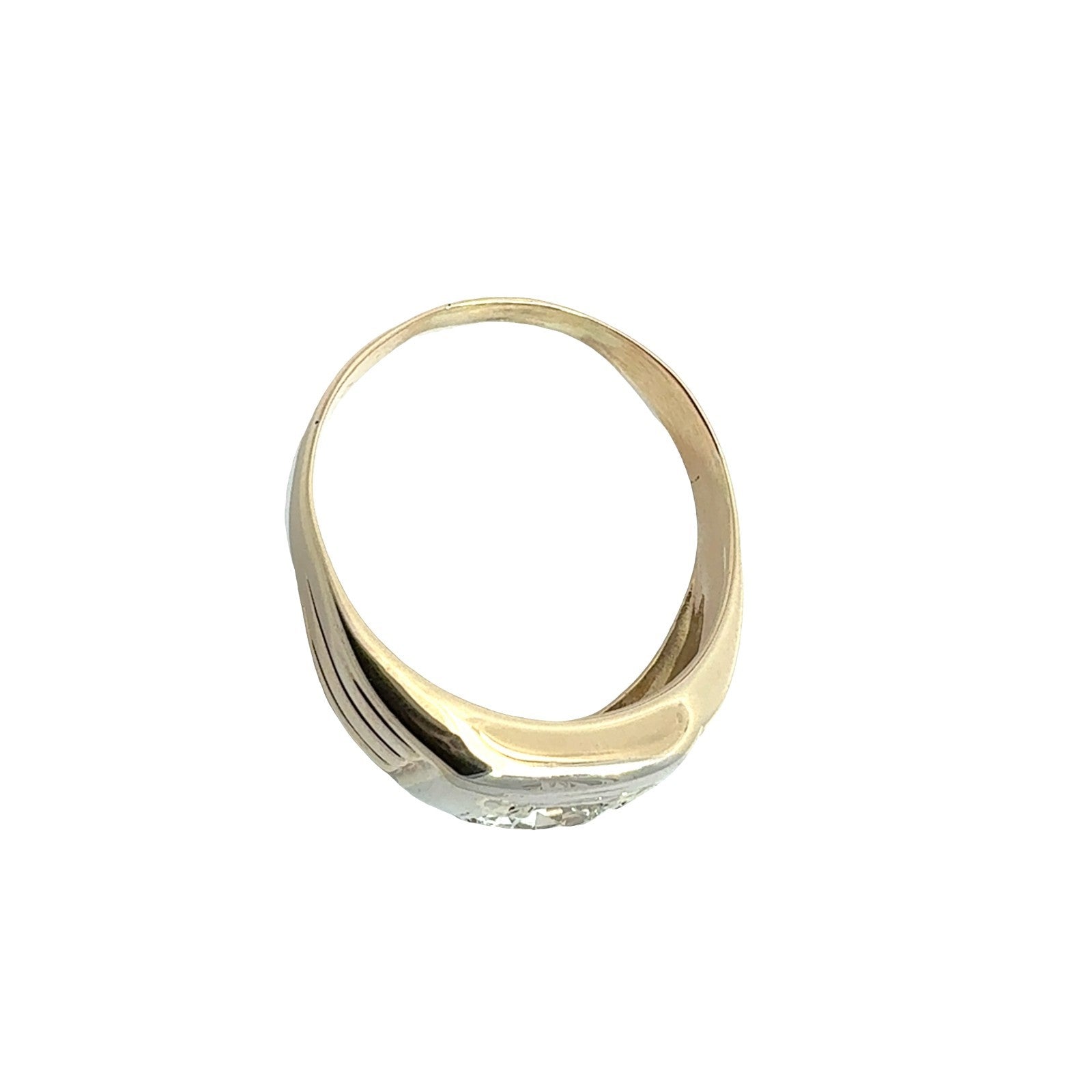 Vintage 13k Multi-Tone Gold 1.60tcw Euro Cut Diamond Men's Ring5