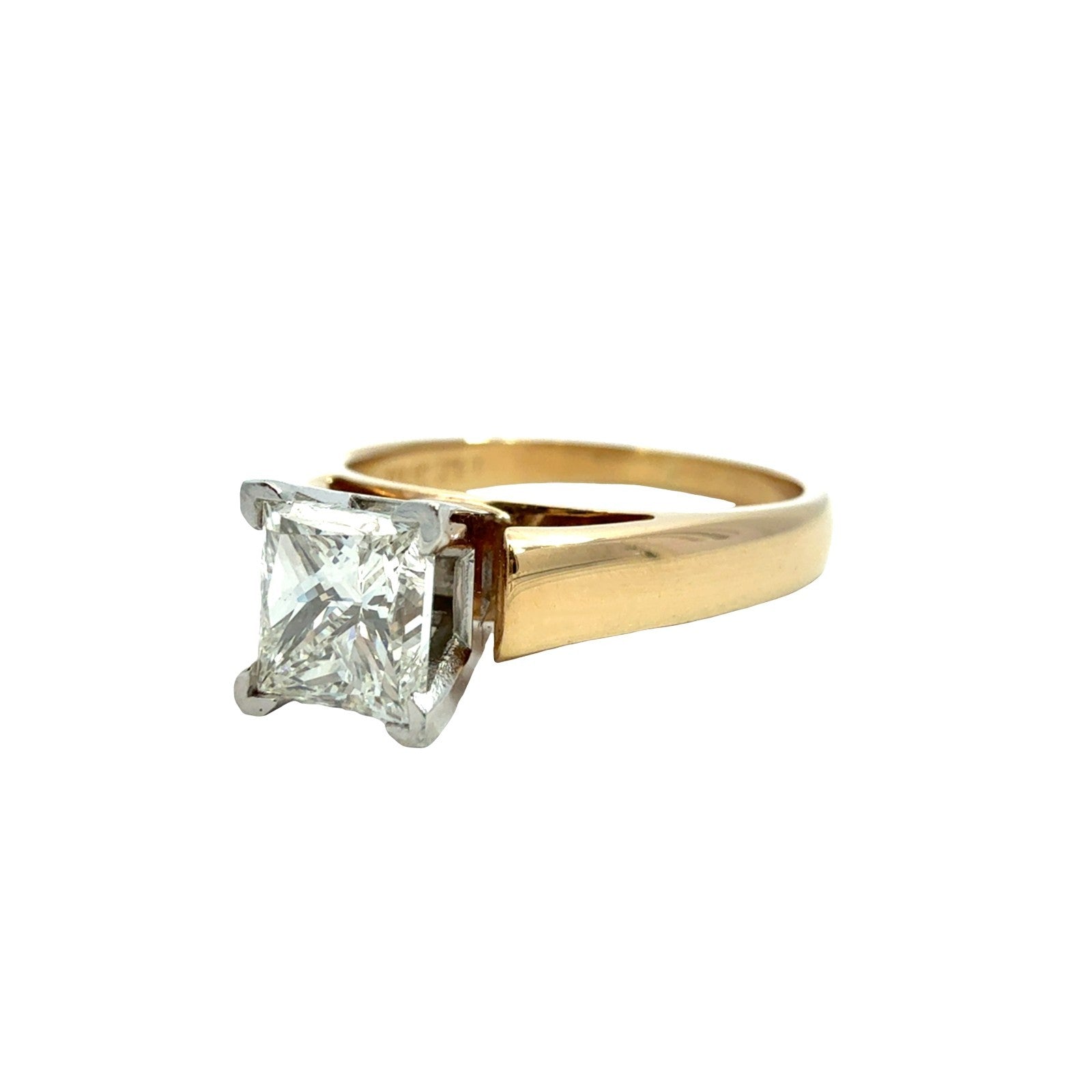 18k Yellow Gold & Platinum 0.54tcw Princess-Cut Diamond Engagement Ring1