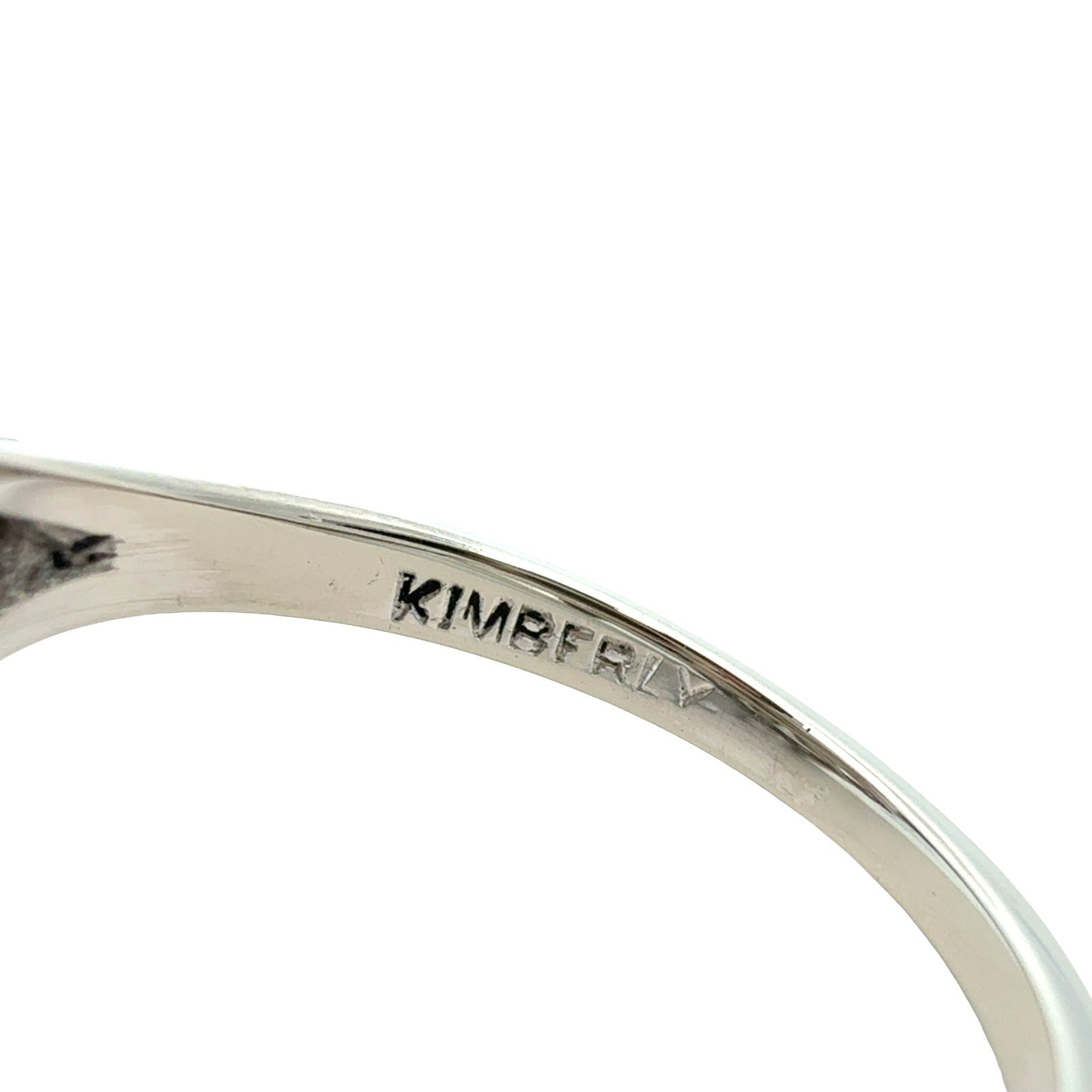 Kimberly Vintage 14k White Gold Stamped Pearl & 0.18cttw Diamond Cocktail Ring5