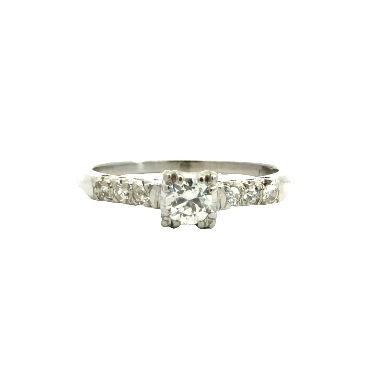 Platinum 0.34cttw Diamond Engagement Ring Size 70