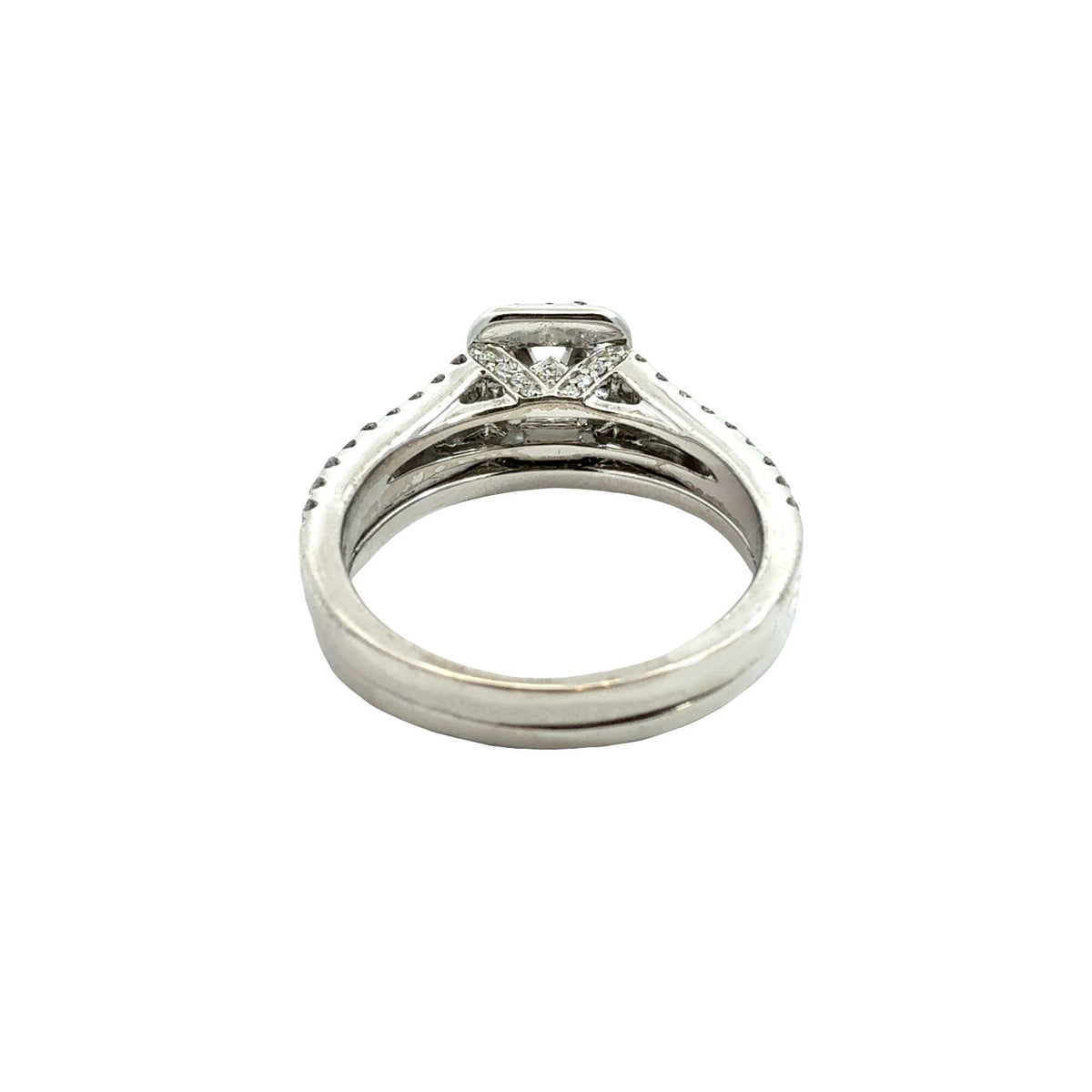 Estate Neil Lane 14k White Gold Emerald Cut 1.78cttw Diamond Halo Bridal Set3
