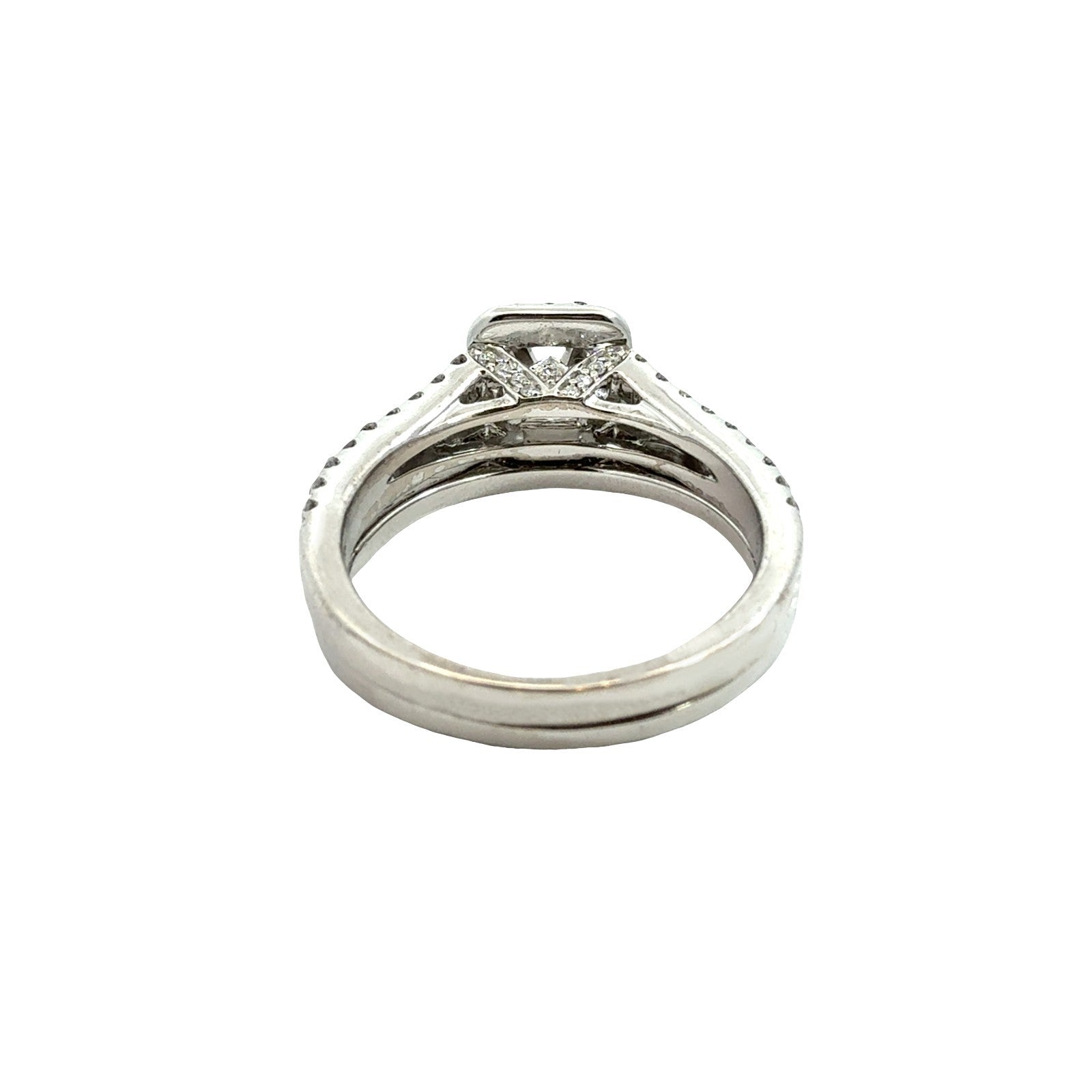Estate Neil Lane 14k White Gold Emerald Cut 1.78cttw Diamond Halo Bridal Set3