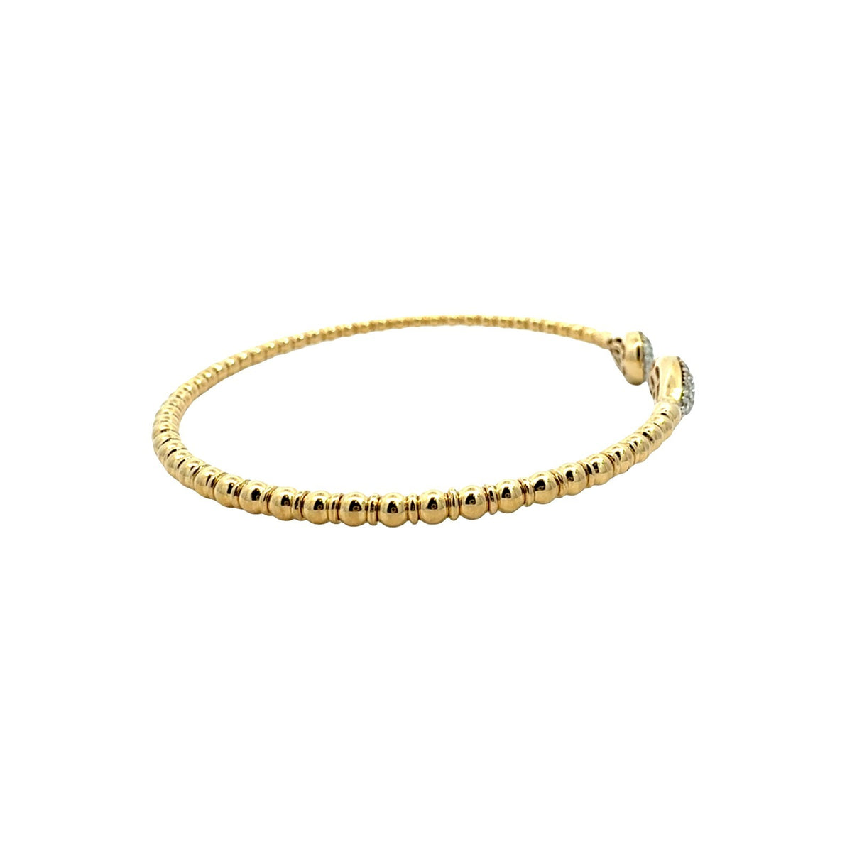 14k Yellow Gold and 0.50cttw Diamond Oepn Cuff Bracelet2